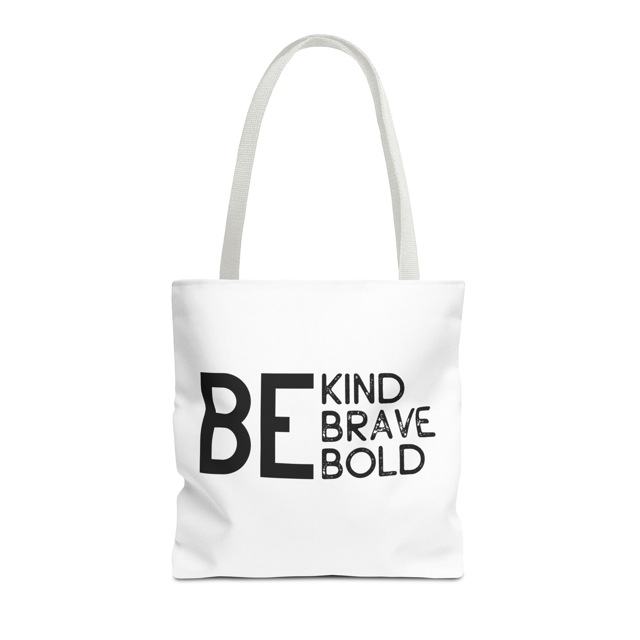 Inspirational Tote Bag - Be Kind Brave Bold - Eco-Friendly Carryall