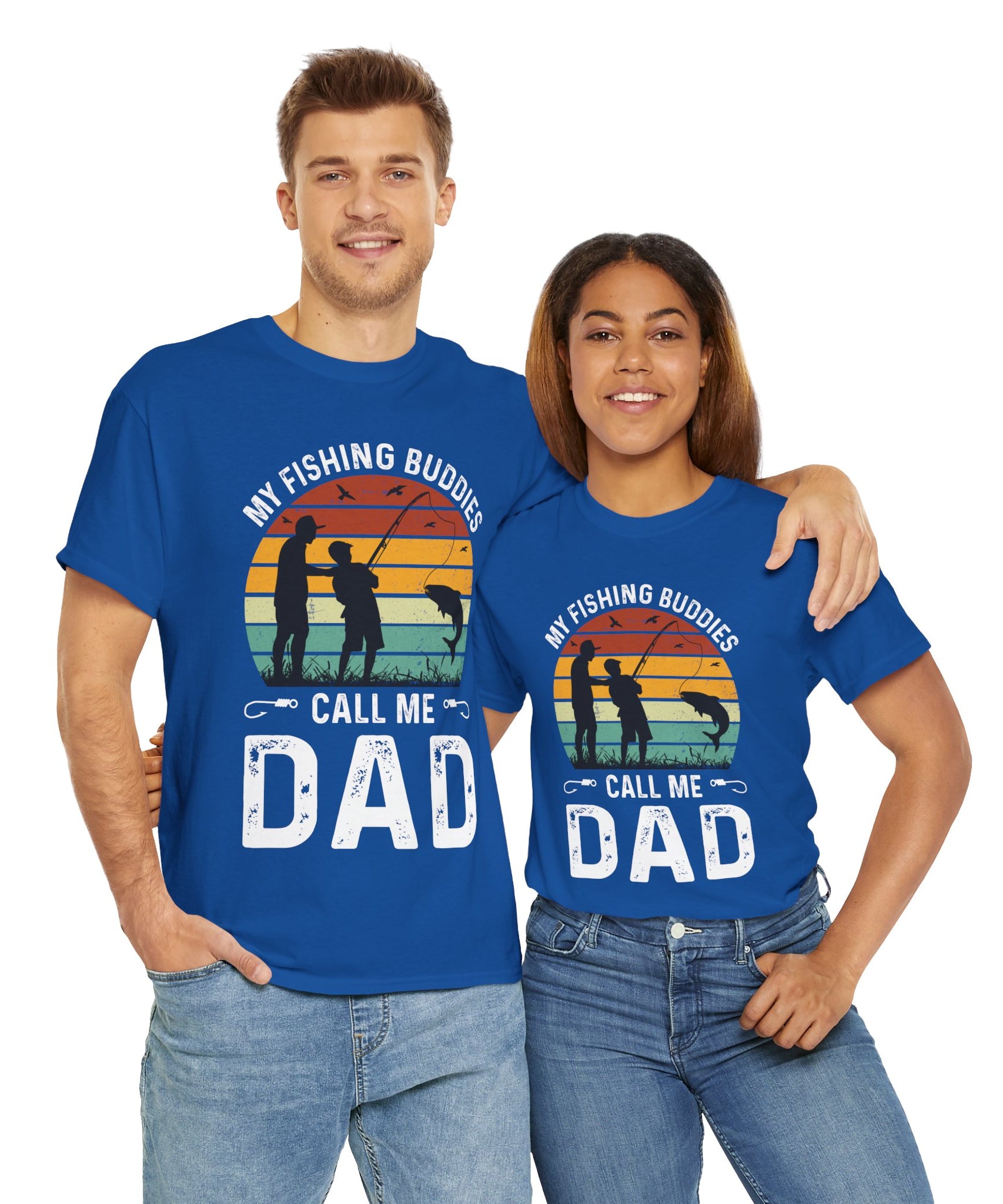 Vintage Dad & Kid Fishing Shirt