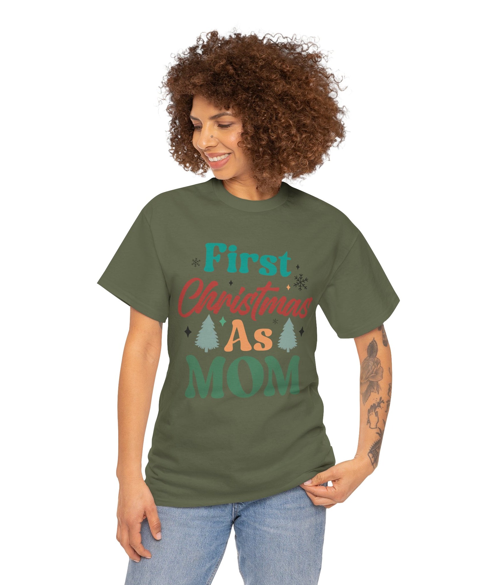 First Christmas as Mom T-Shirt | Gallory Hive