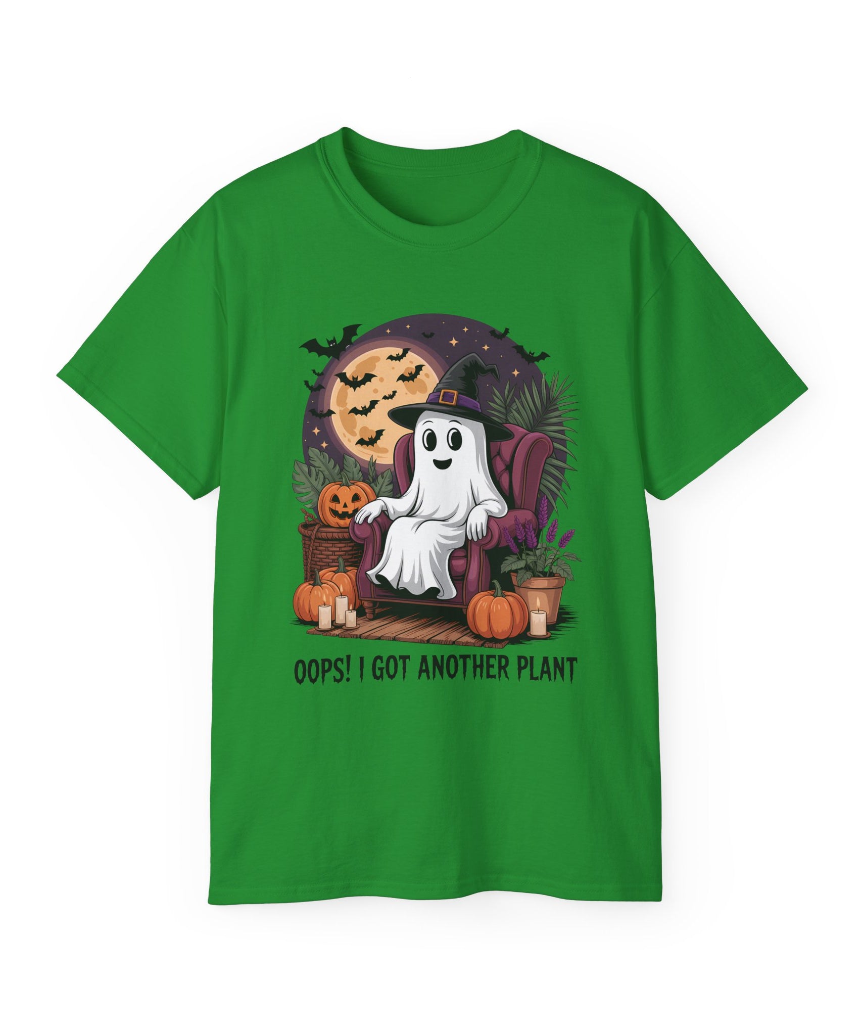 Halloween Plant Ghost Tee - Spooky Witch Design | Gallory Hive
