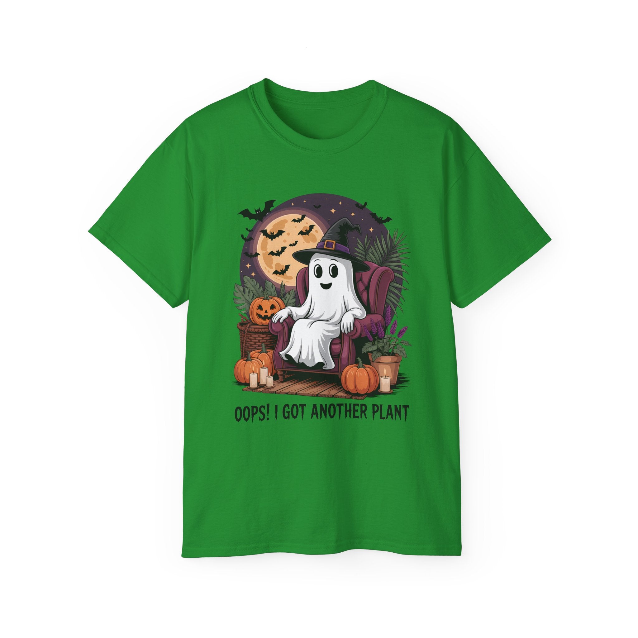 Halloween Plant Ghost Tee - Spooky Witch Design | Gallory Hive