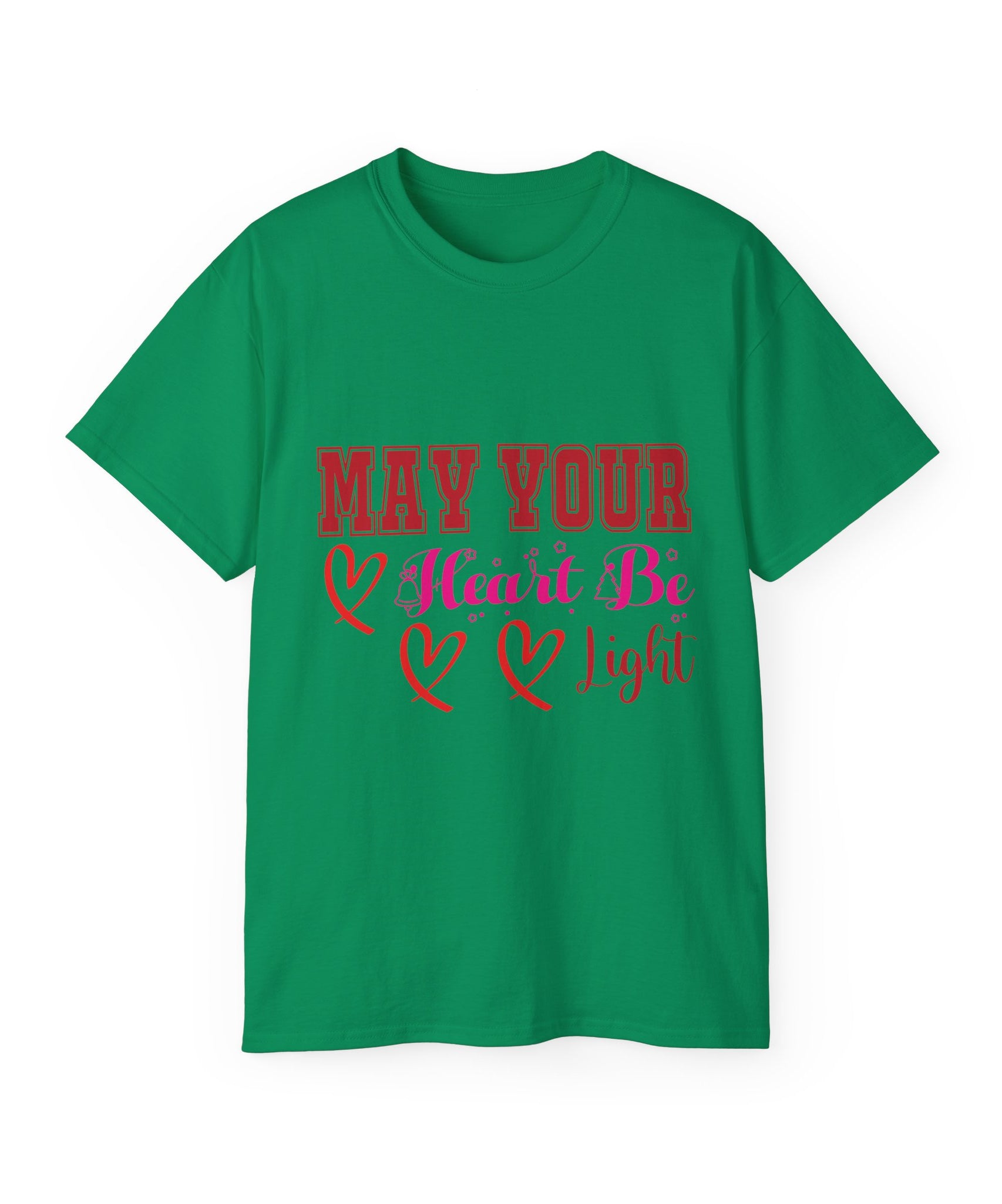 May Your Heart Be Light Christmas T-Shirt | Gallory Hive