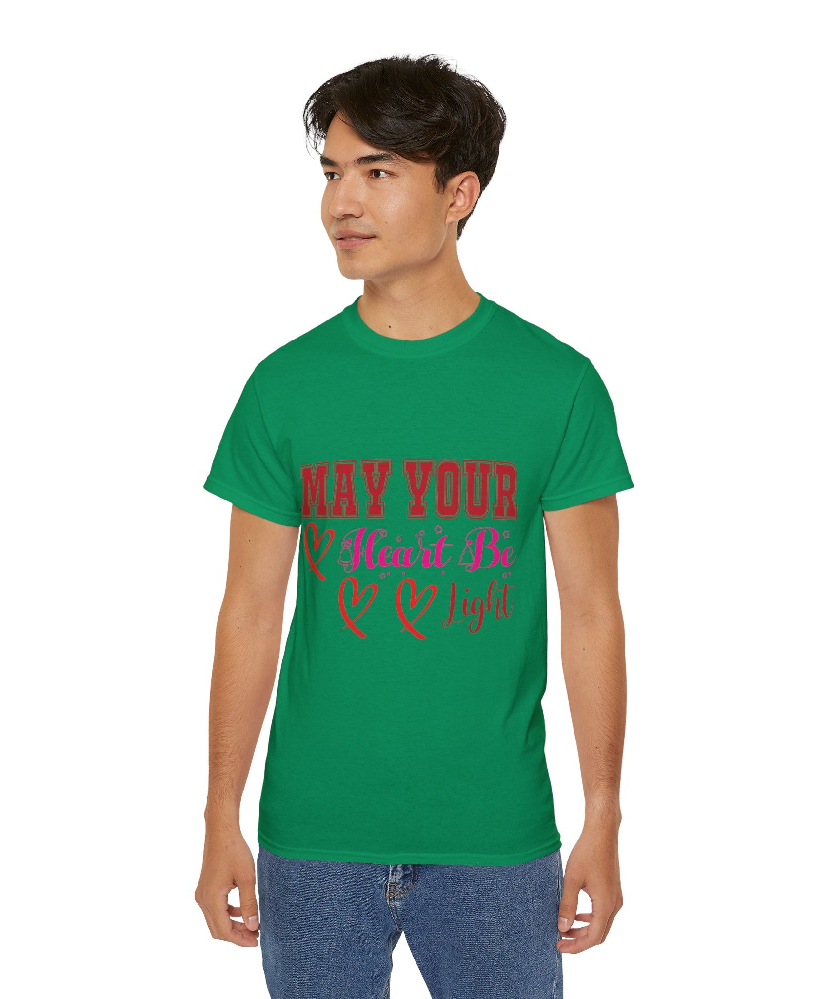 May Your Heart Be Light Christmas T-Shirt | Gallory Hive