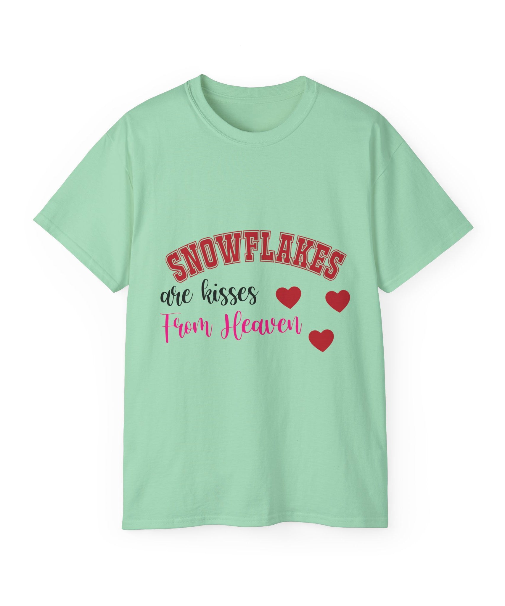 Snowflakes & Hearts Christmas T-Shirt | Gallory Hive