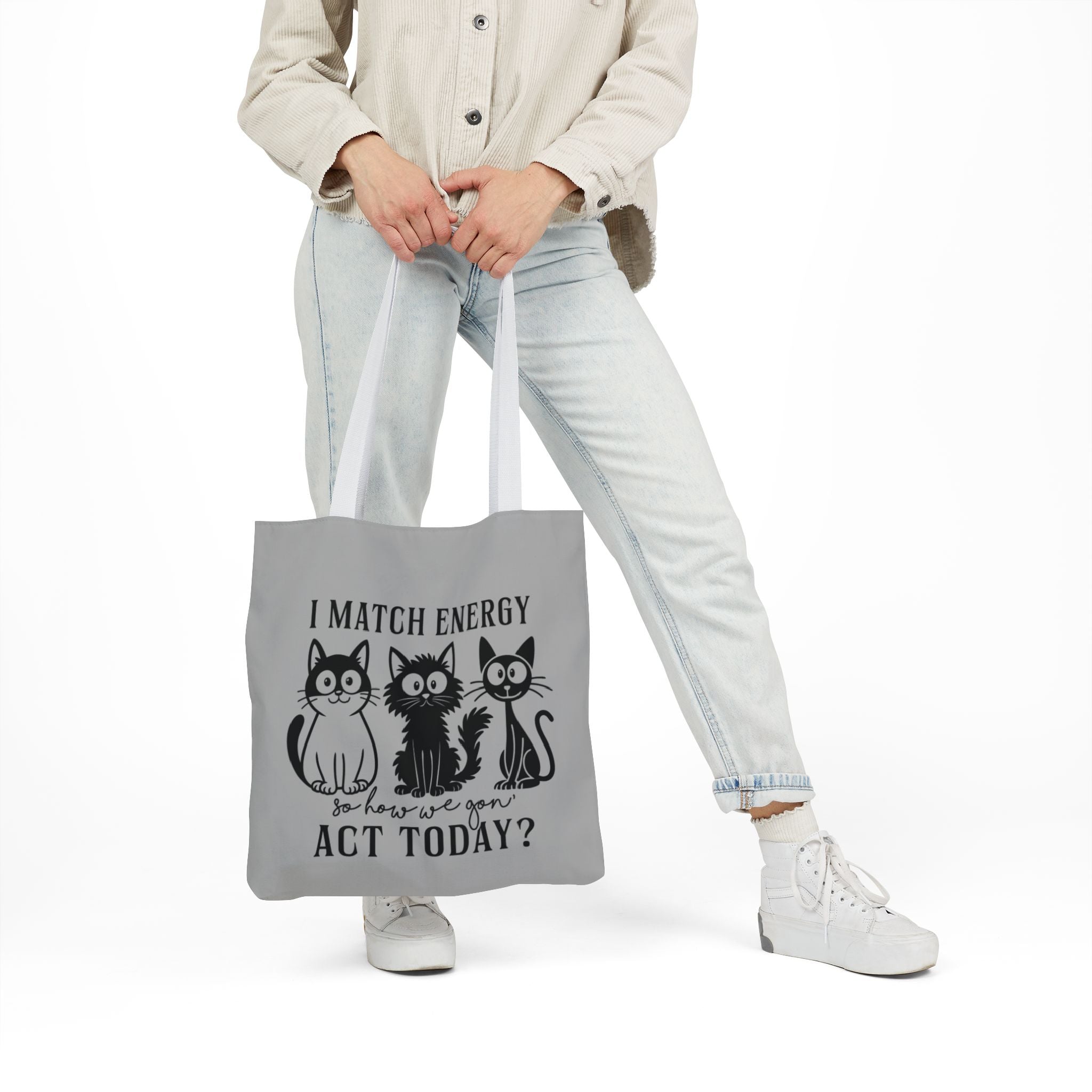 Gift for Cat Lovers – Light Grey Tote Bag