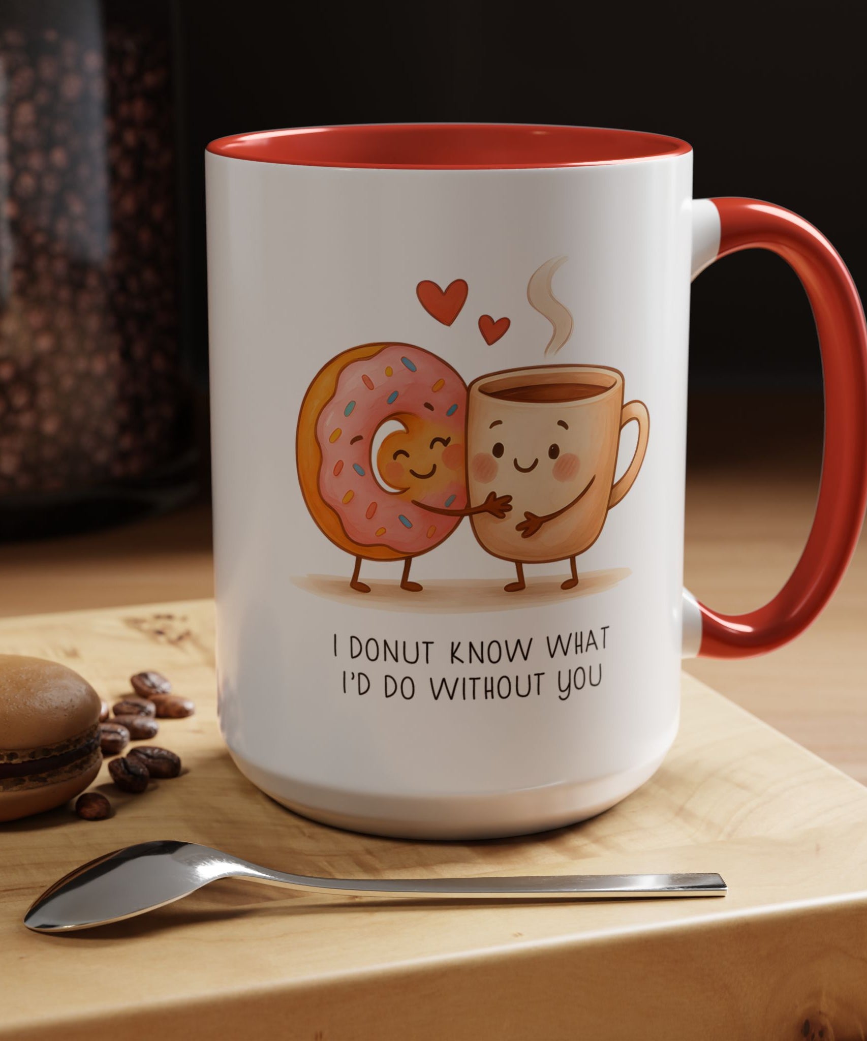 Cute Donut and Coffee Love Ceramic Mug | Gallory Hive