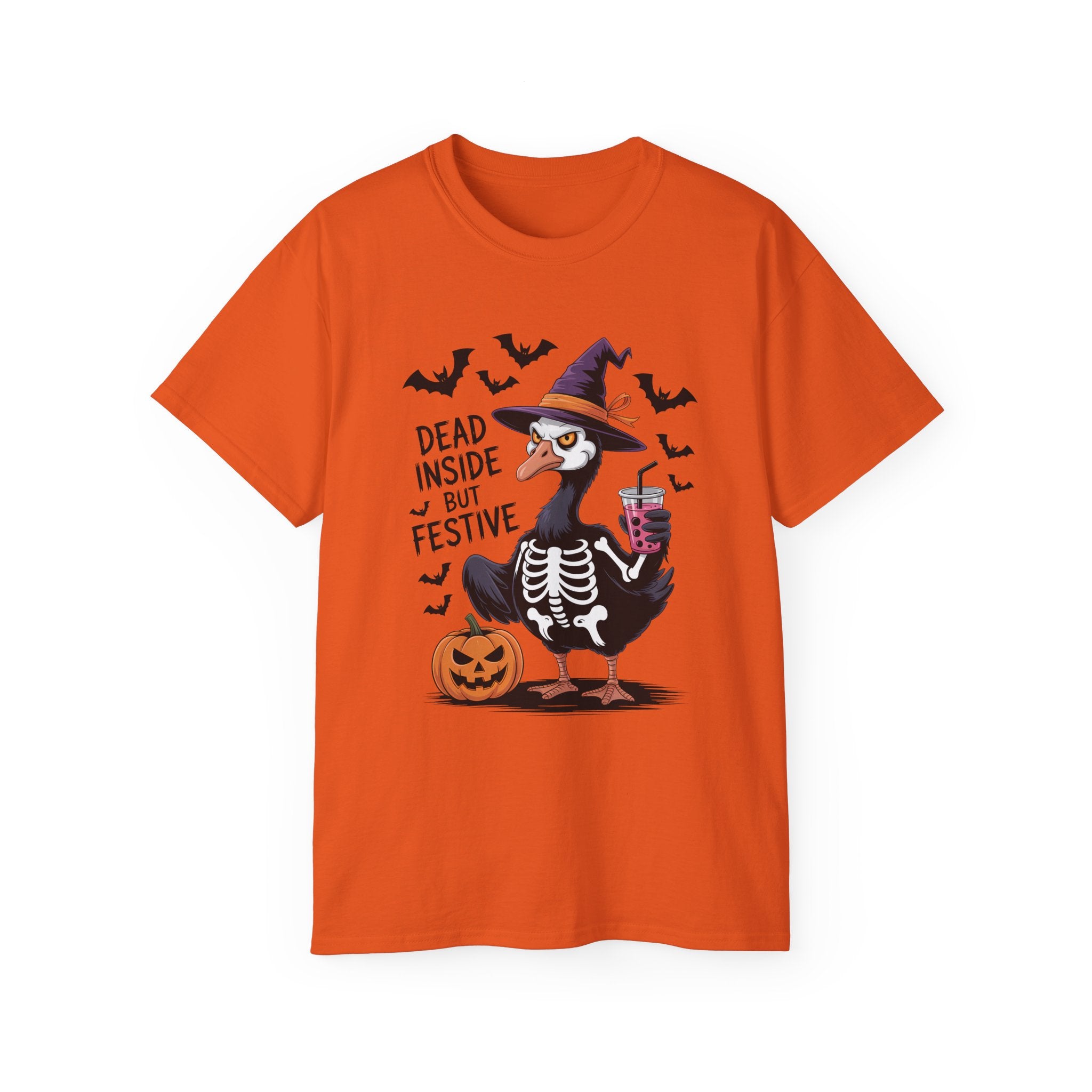 Halloween Skeleton Goose Tee - Festive T-Shirt | Gallory Hive