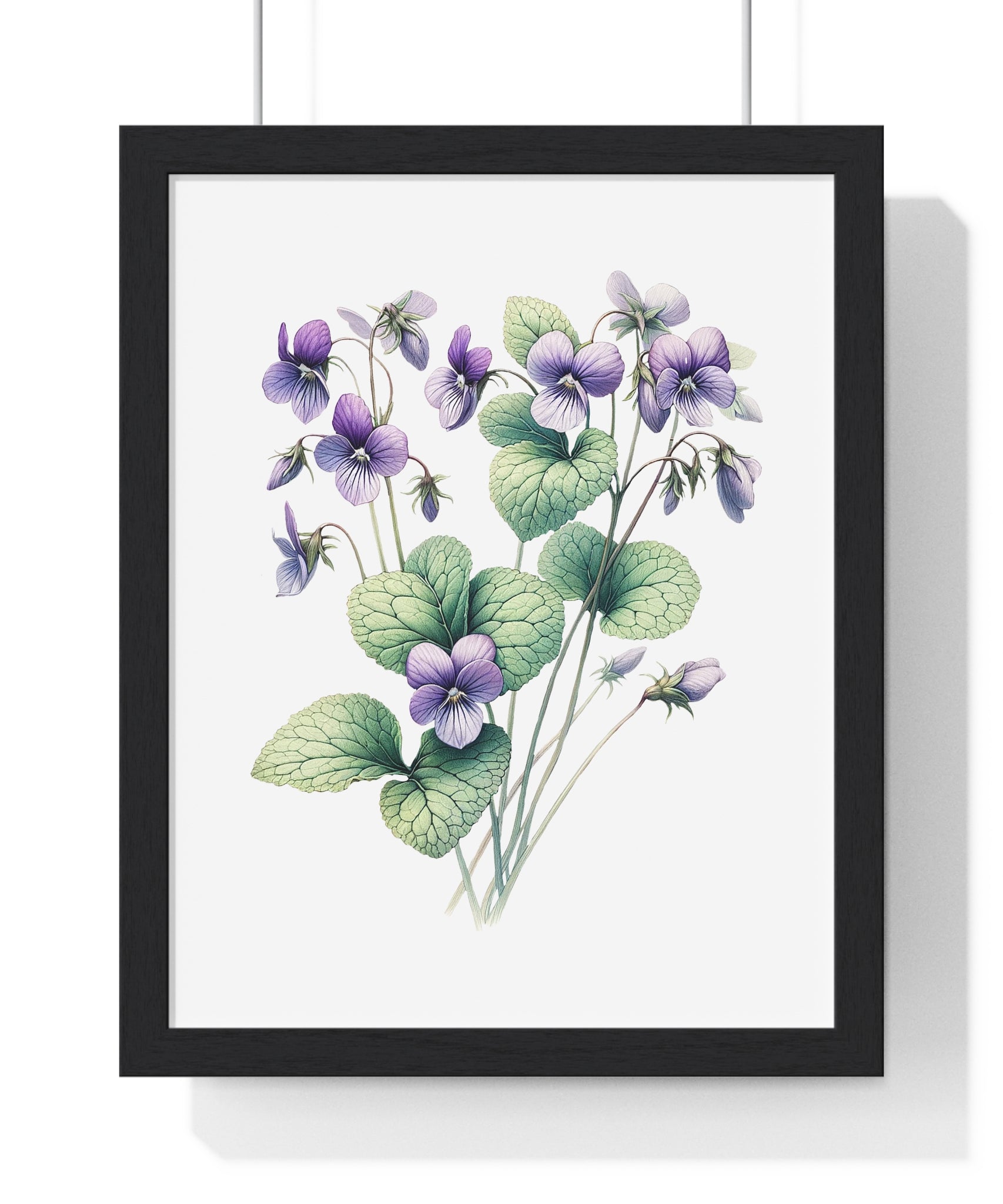 Violet Birth Month Flower – February Wooden Framed Wall Art