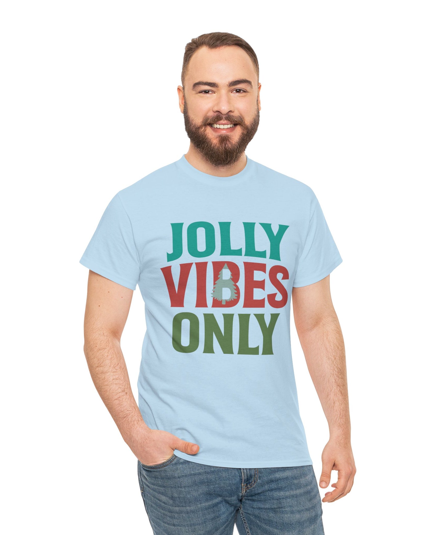 Festive Jolly Vibes Christmas T-Shirt | Gallory Hive