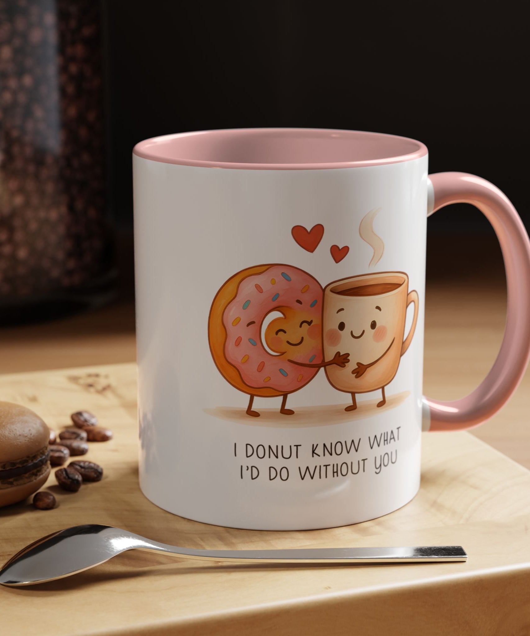 Cute Donut and Coffee Love Ceramic Mug | Gallory Hive