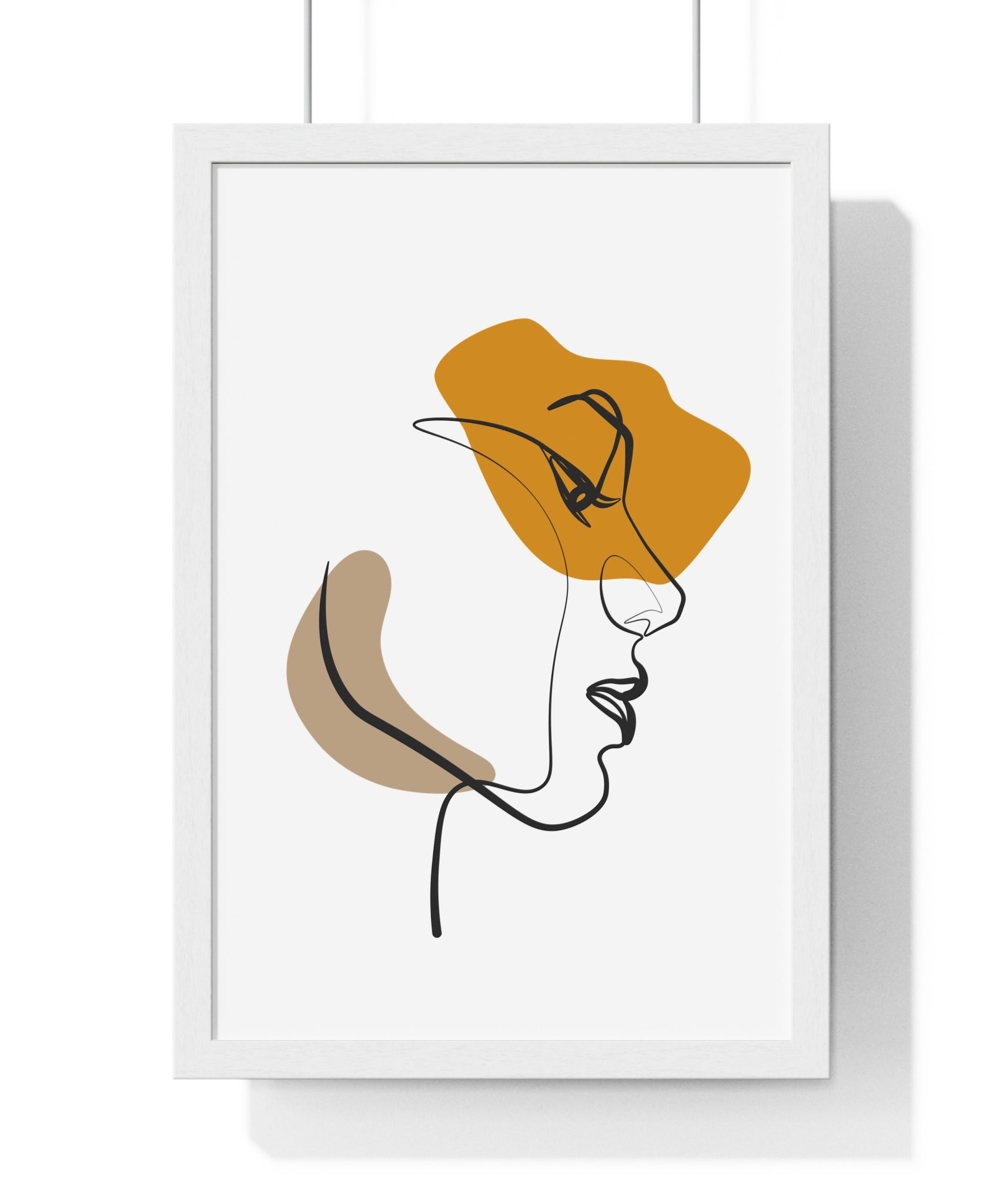 Abstract Profile Line Art – Framed Face Print | Gallory Hive