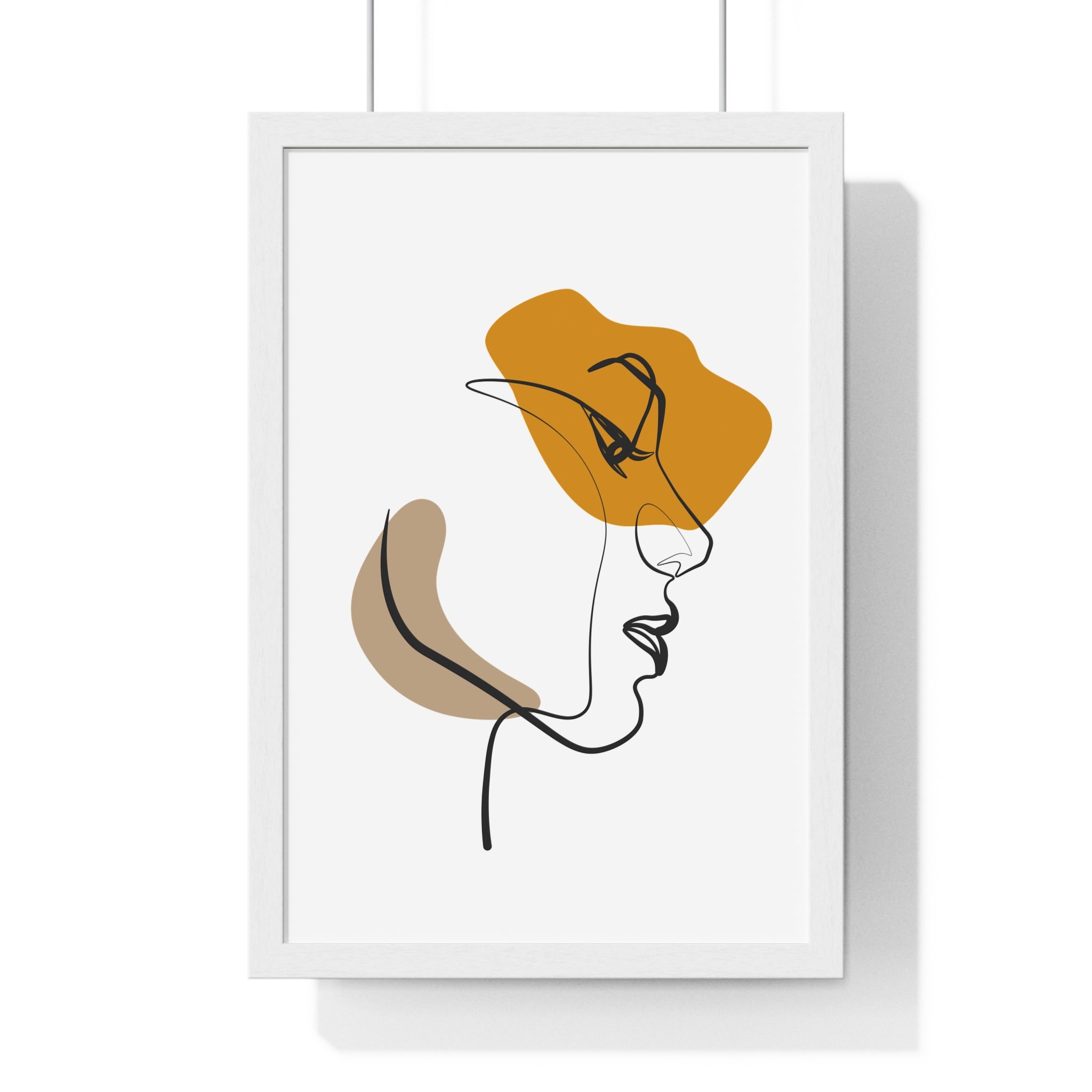 Abstract Profile Line Art – Framed Face Print | Gallory Hive
