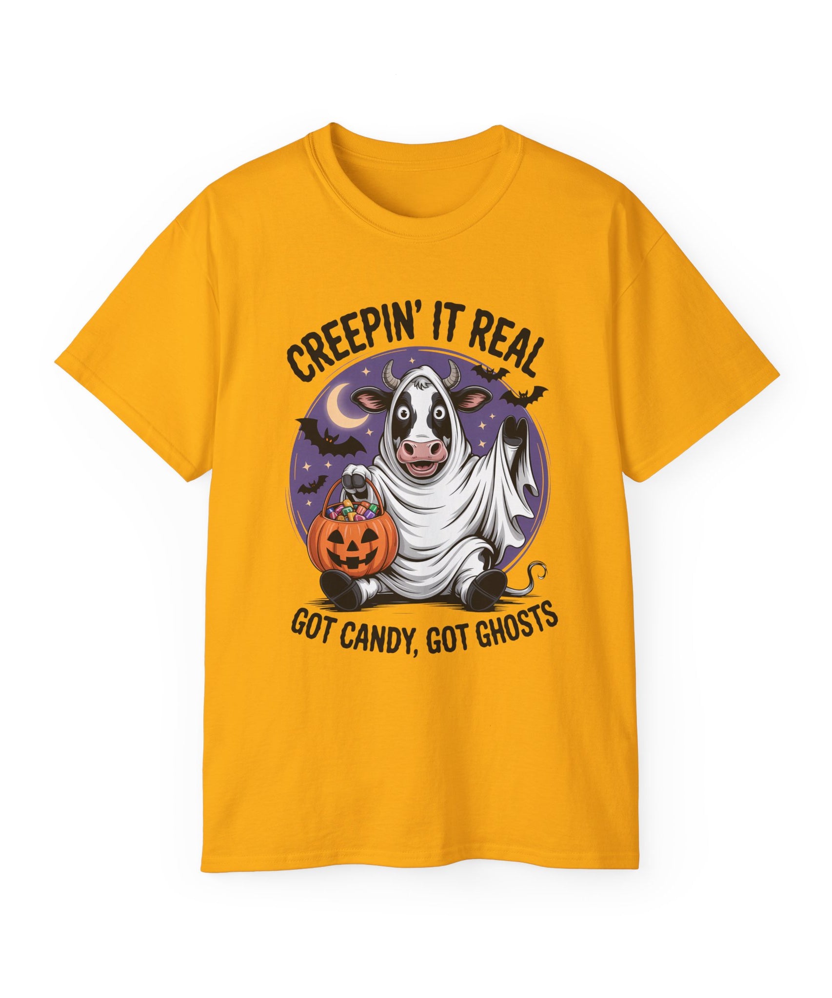 Cute Candy Cow Spooky Season Shirt | Gallory Hive
