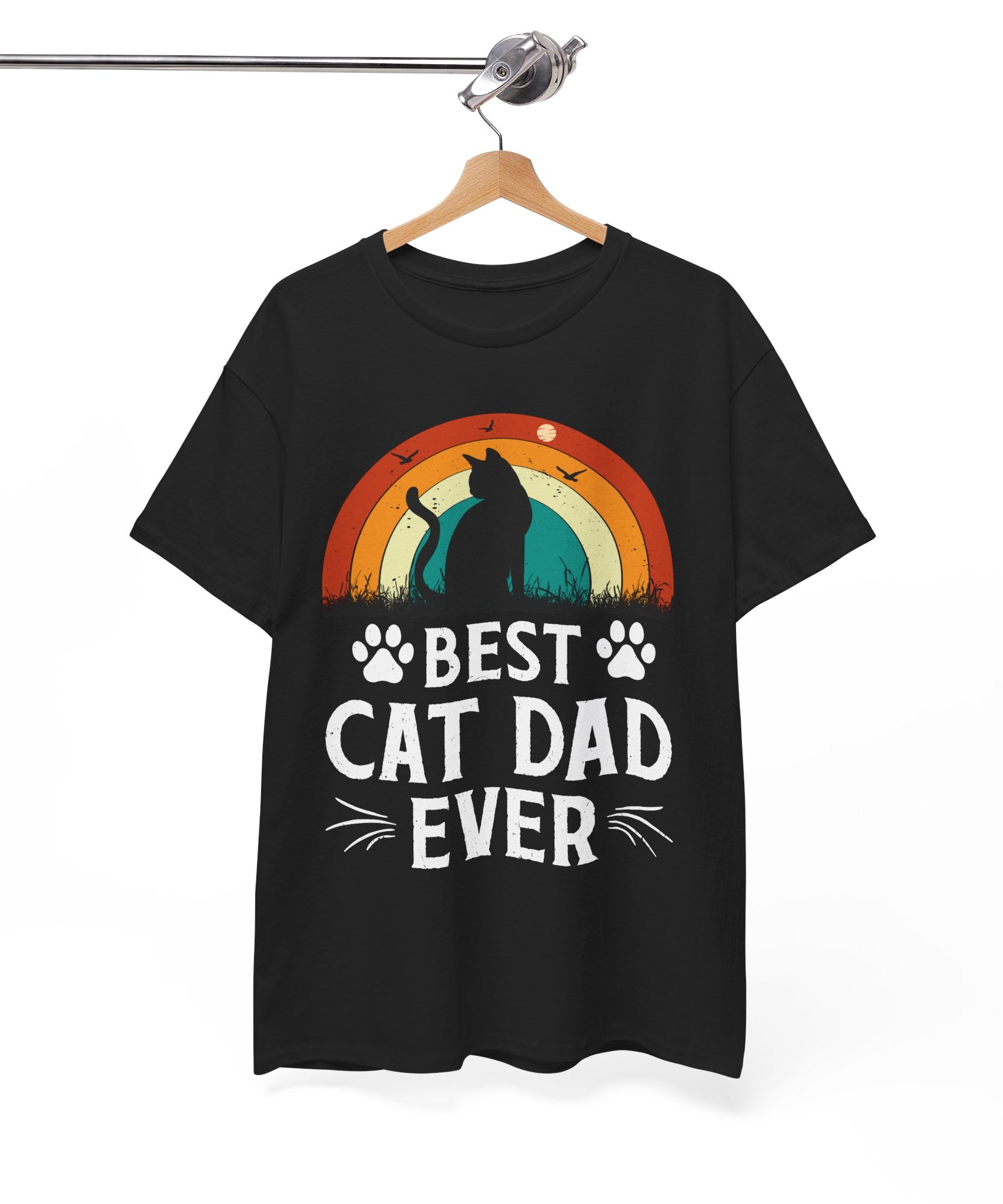 Best Cat Dad Ever T-Shirt Retro | Gallory Hive