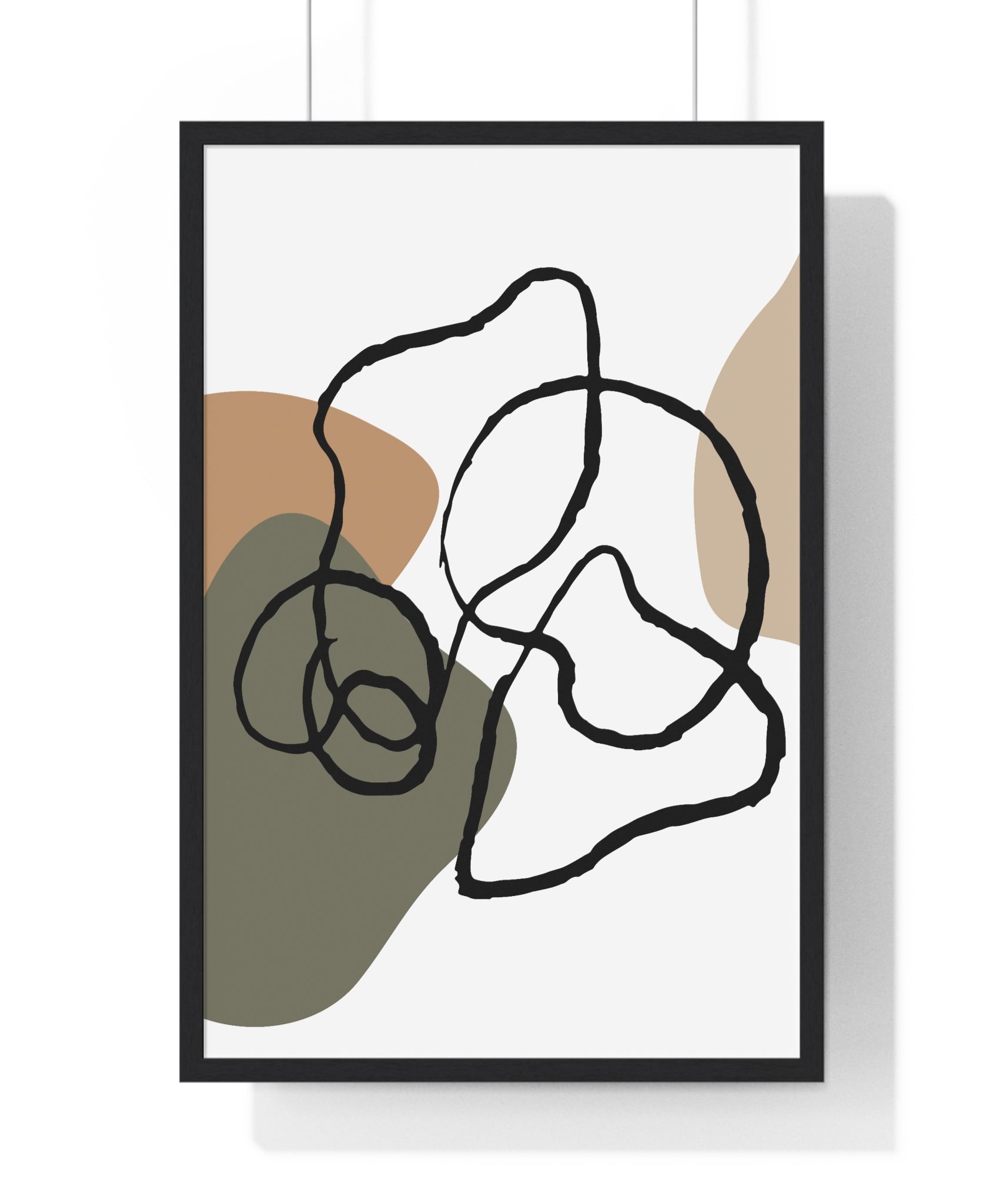 Line Flow Composition – Wood Framed Print | Gallory Hive