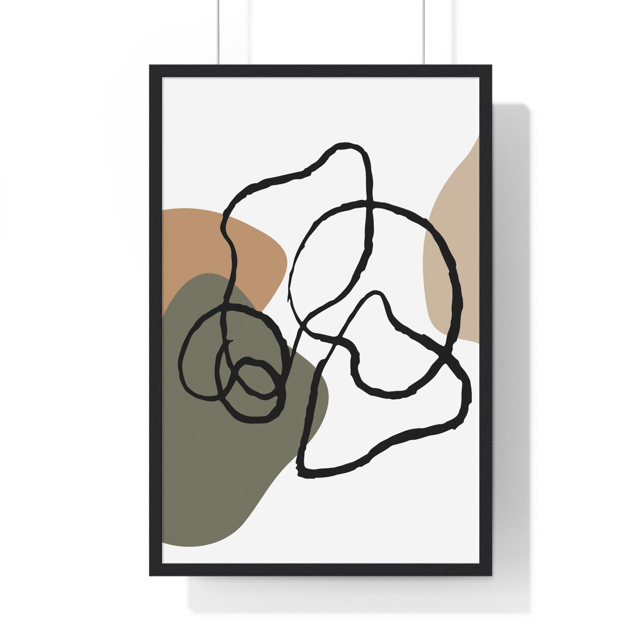 Line Flow Composition – Wood Framed Print | Gallory Hive