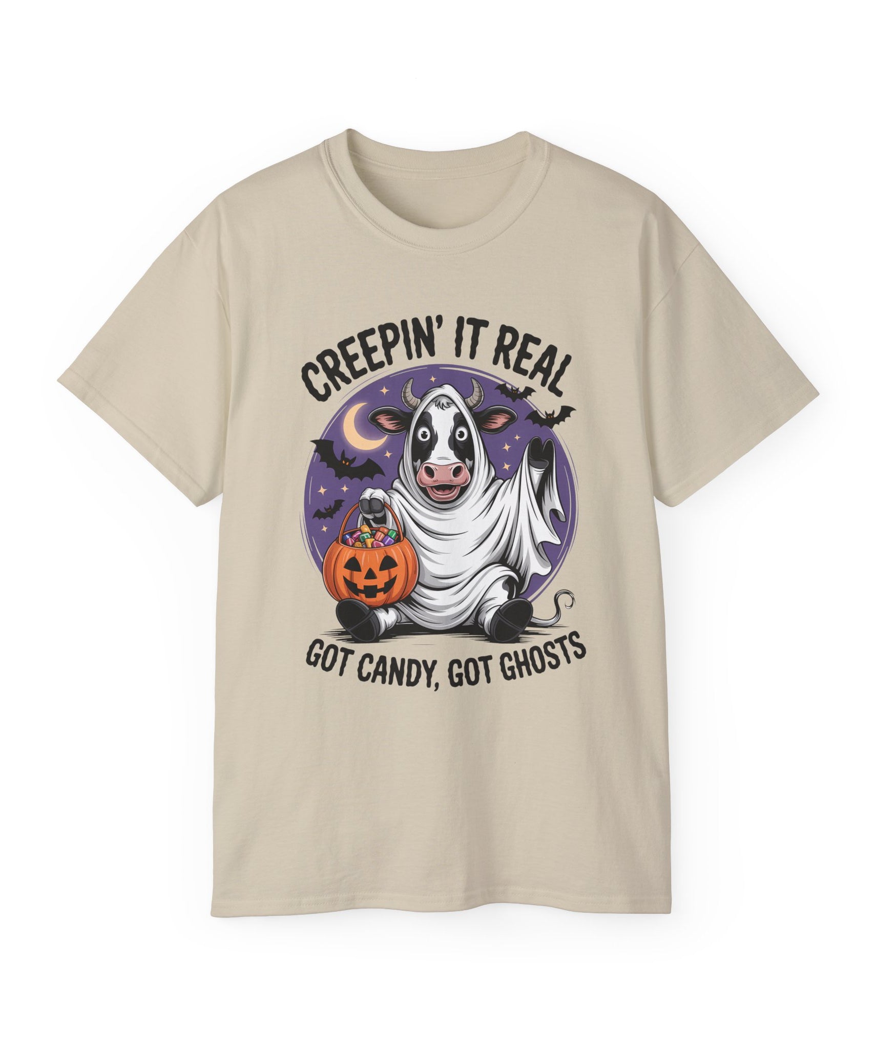 Cute Candy Cow Spooky Season Shirt | Gallory Hive