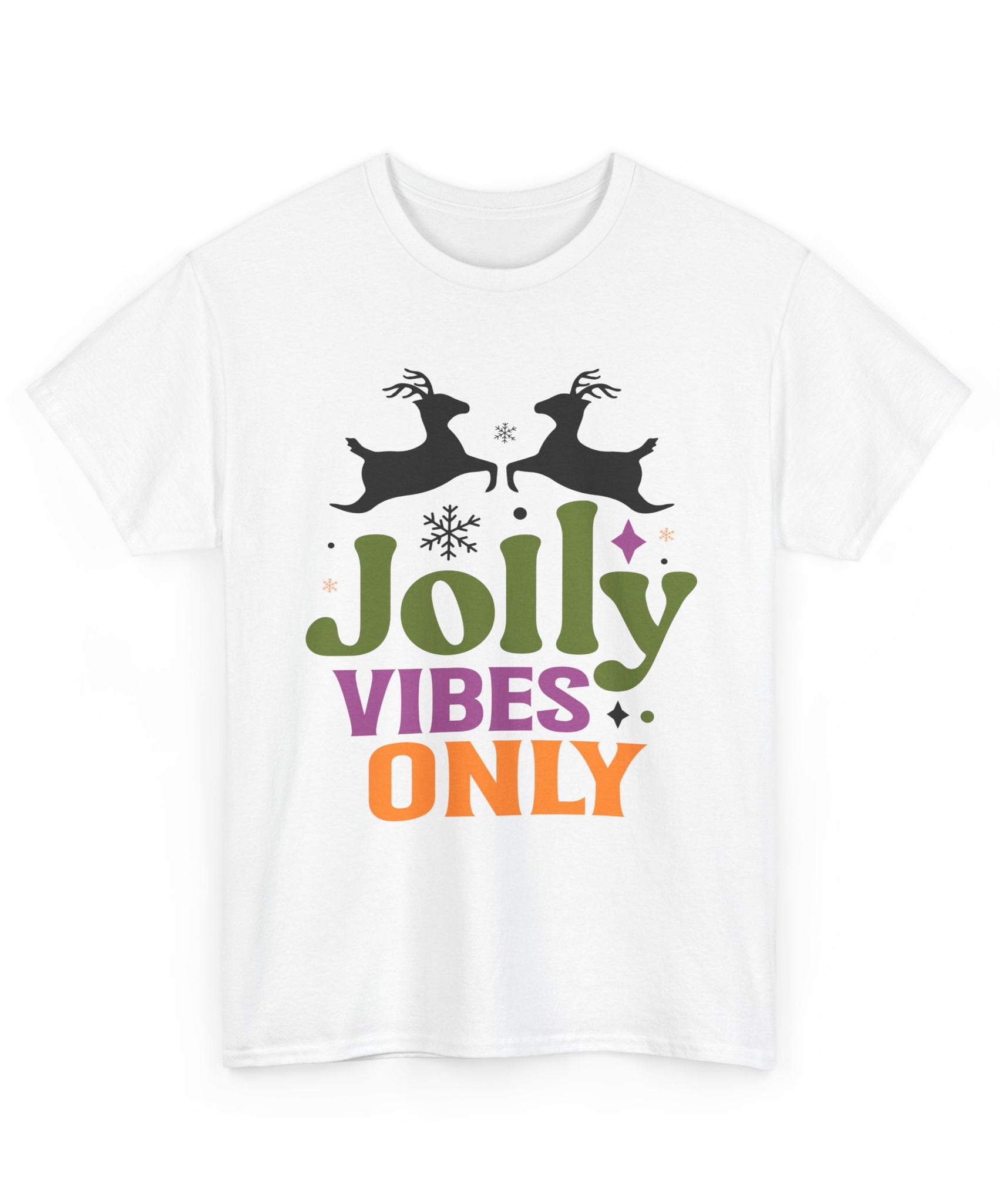 Jolly Vibes Only Retro Christmas Tee | Gallory Hive