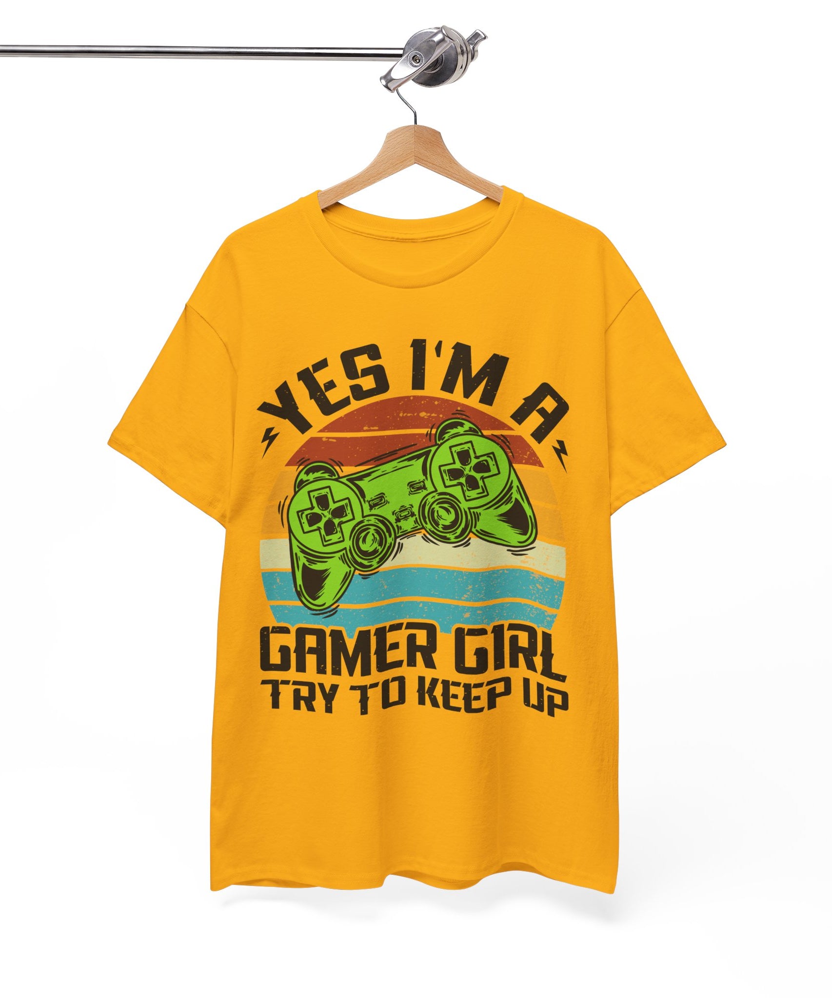 Retro Gamer Girl Tee - Gaming Vibes