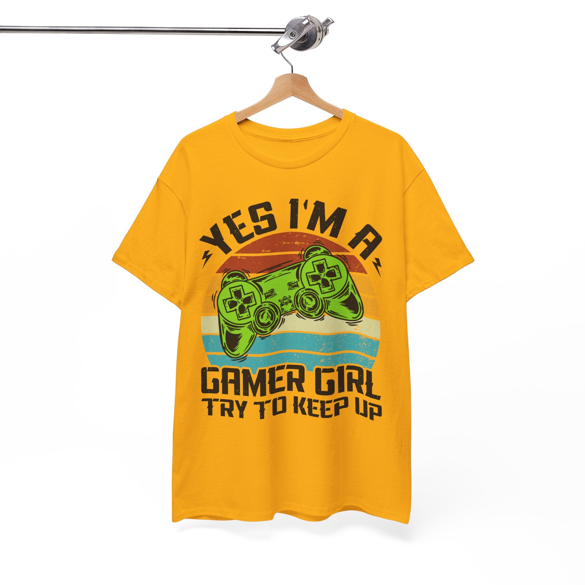 Retro Gamer Girl Tee - Gaming Vibes