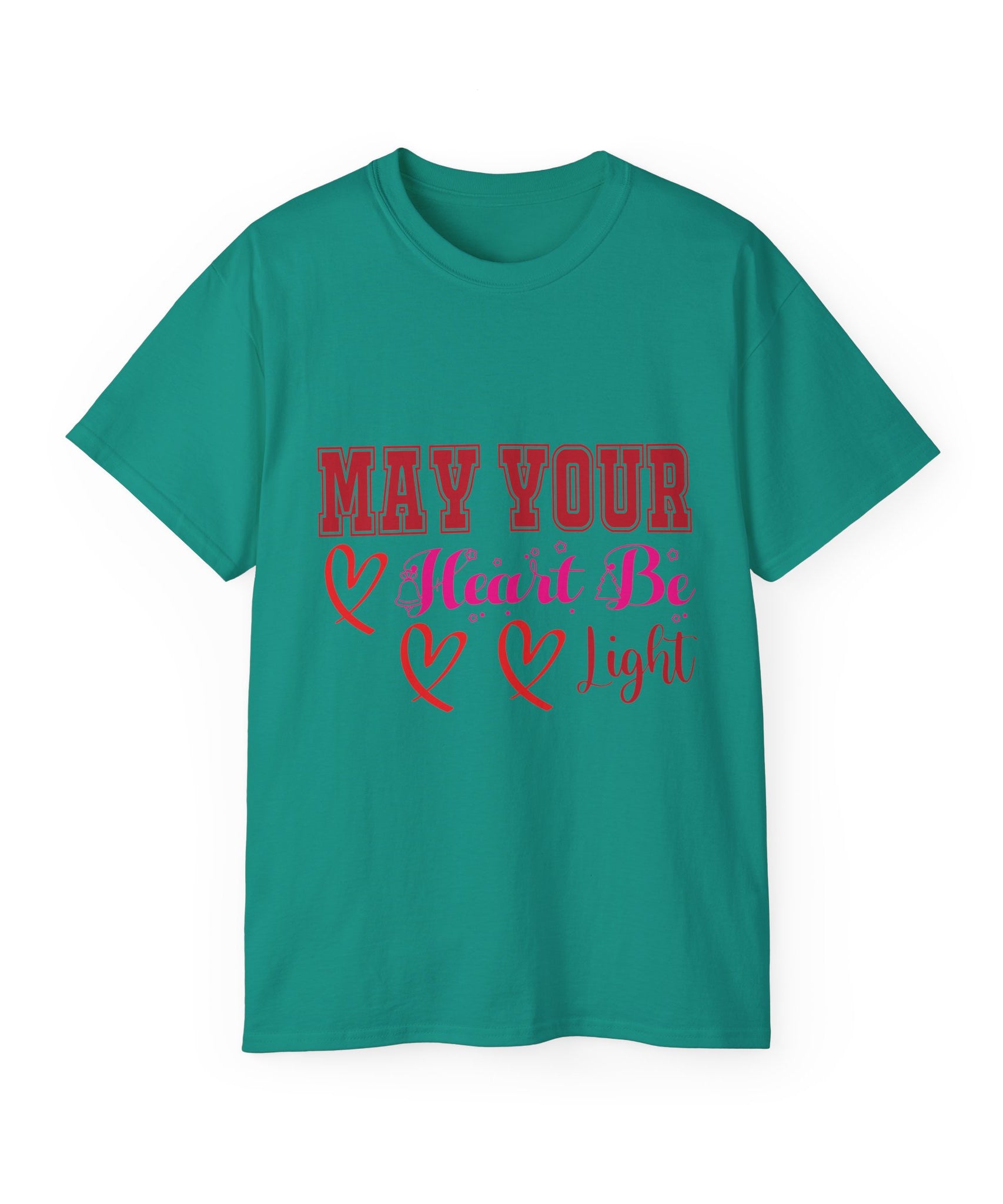 May Your Heart Be Light Christmas T-Shirt | Gallory Hive