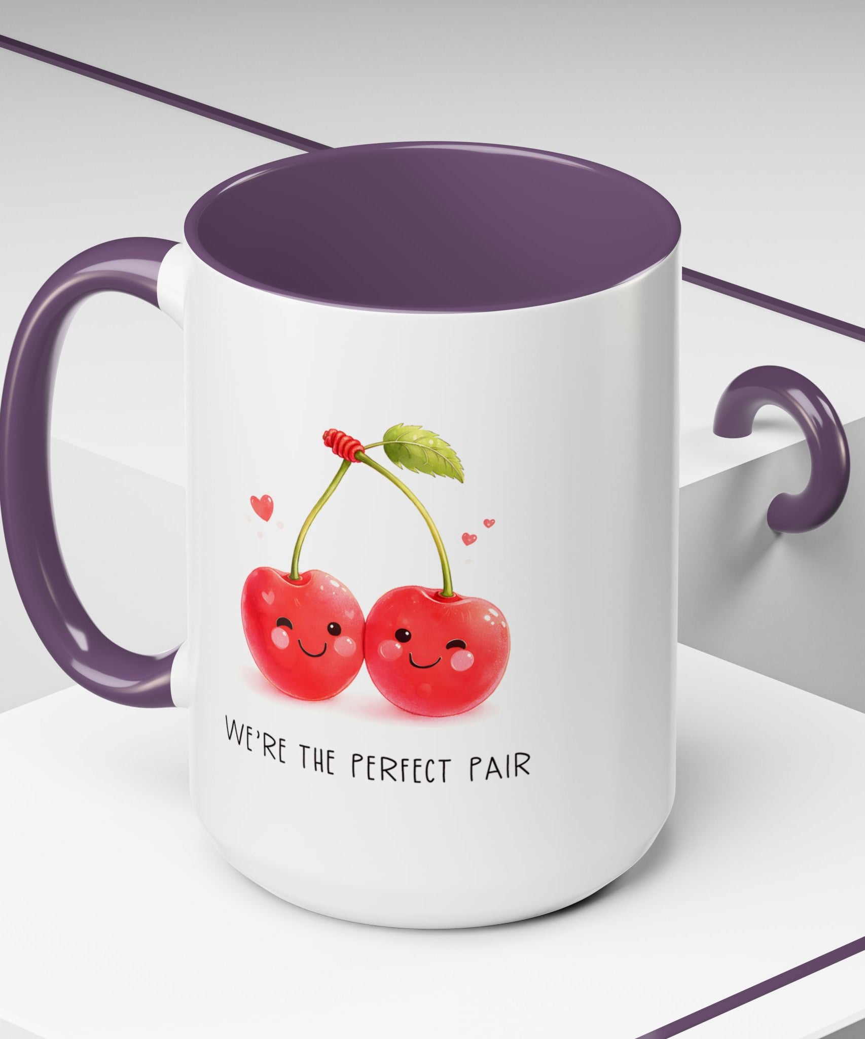 Funny Cherry Couple Ceramic Coffee Mug | Gallory Hive