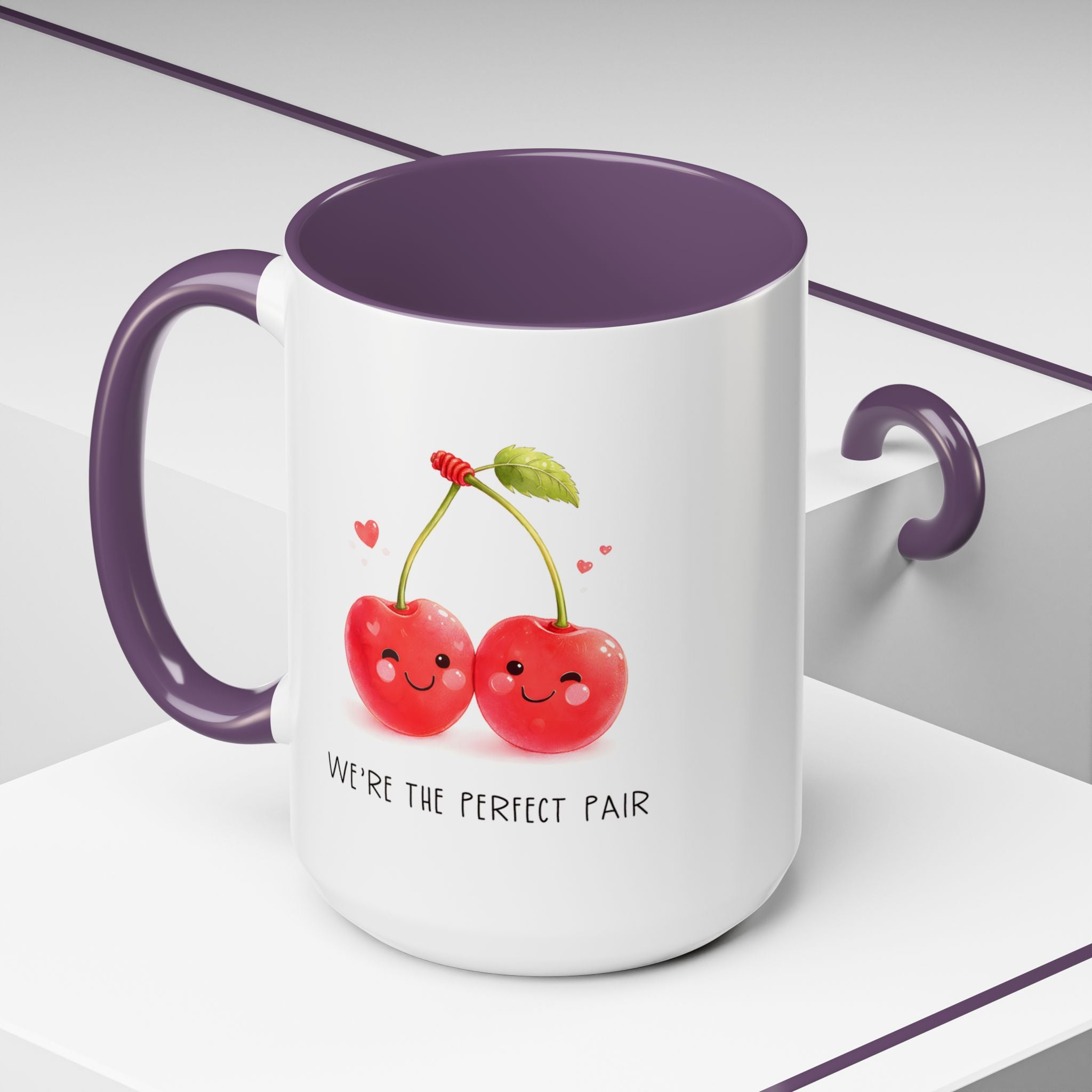 Funny Cherry Couple Ceramic Coffee Mug | Gallory Hive