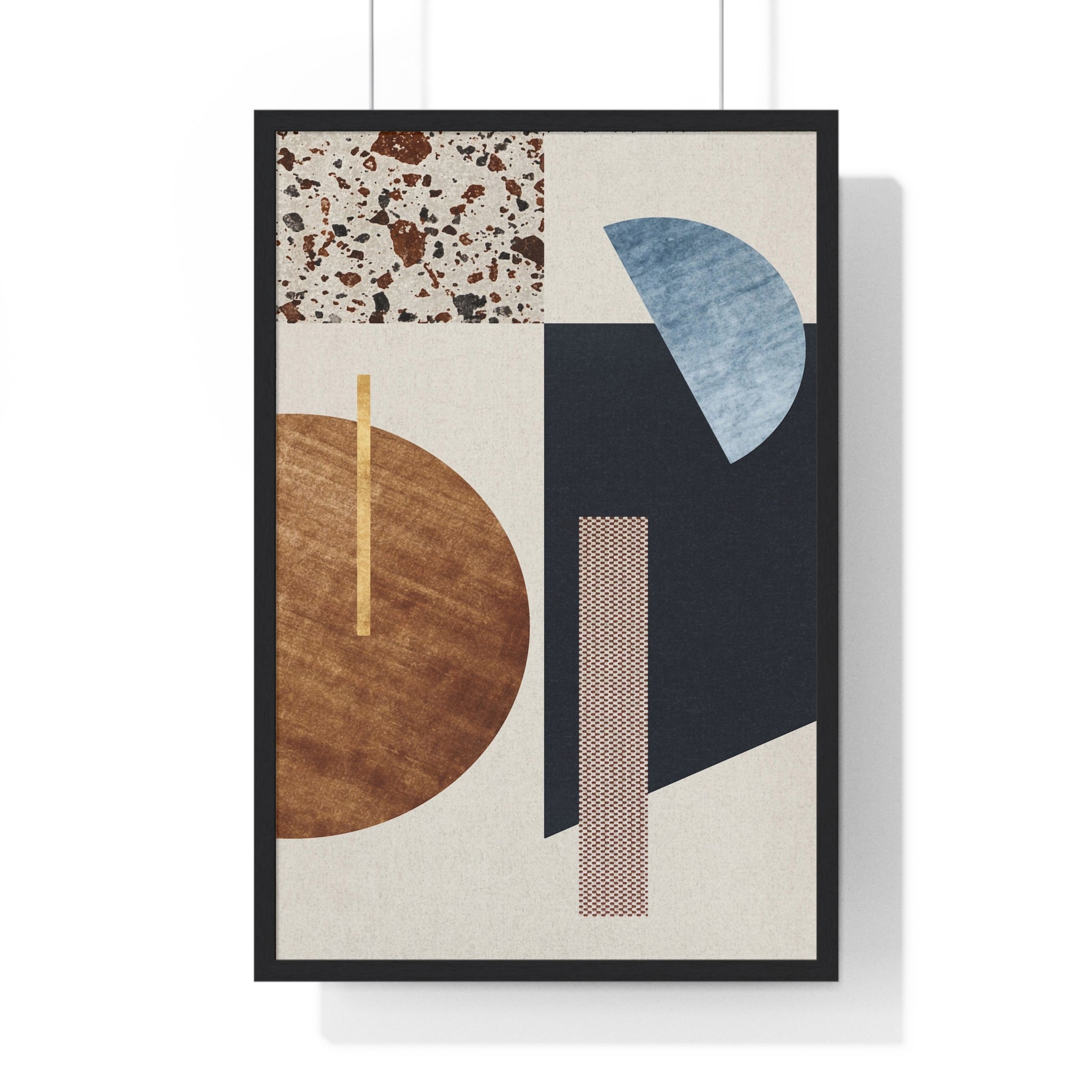 Framed Poster - Geometric Leaf Abstract Design