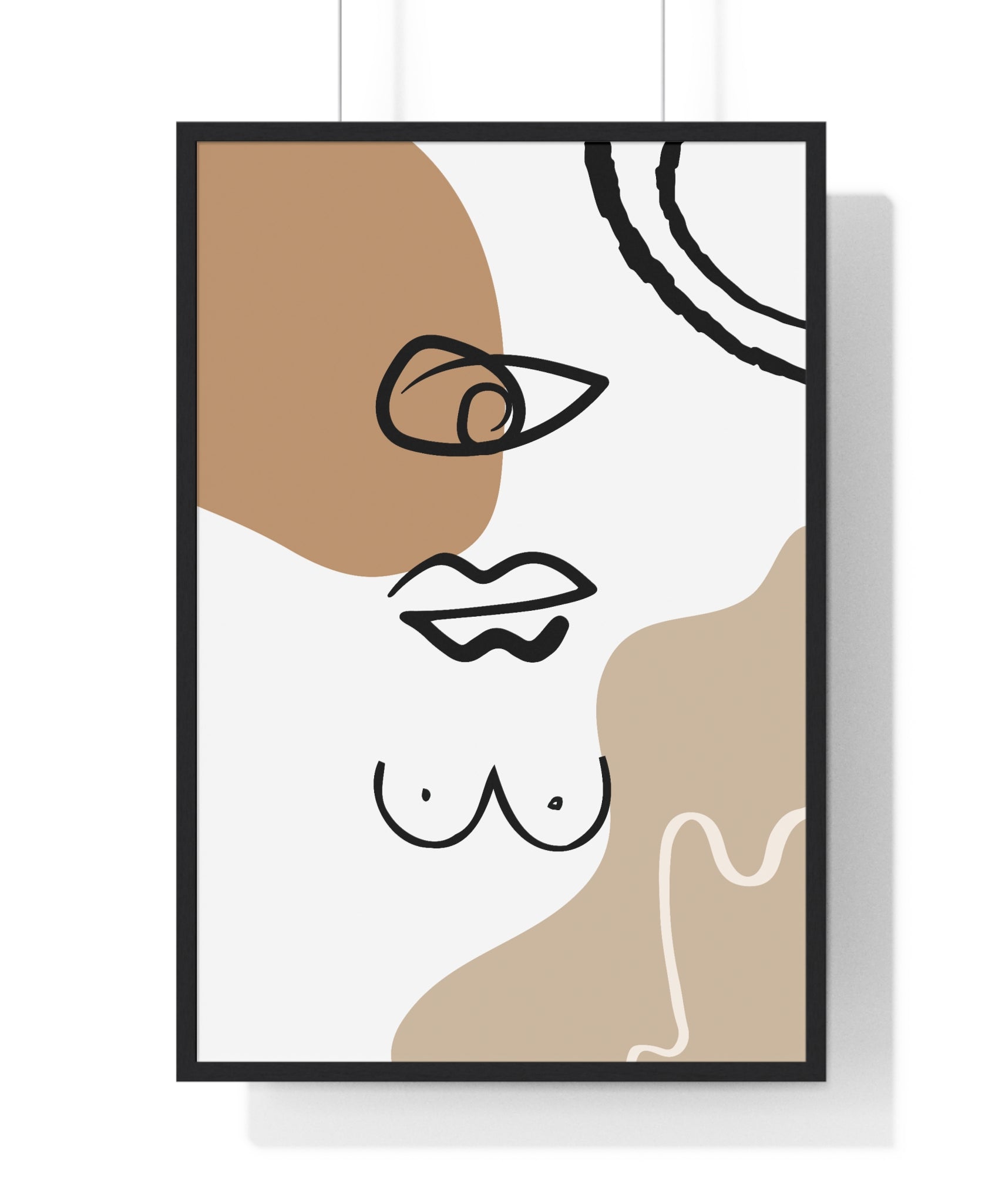 Abstract Human Form Art – Framed Line Drawing | Gallory Hive