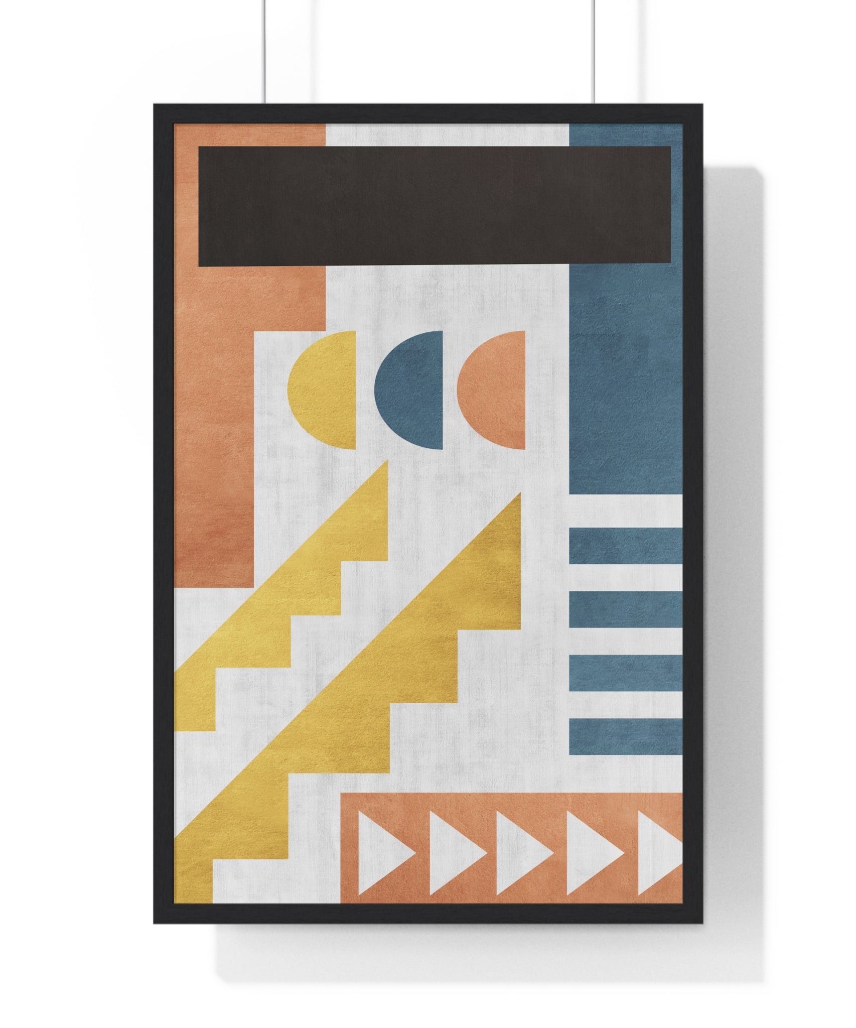 Modern Abstract Carpet Texture Art Prints in Wooden Frames with Premium Museum-Grade Matte Paper