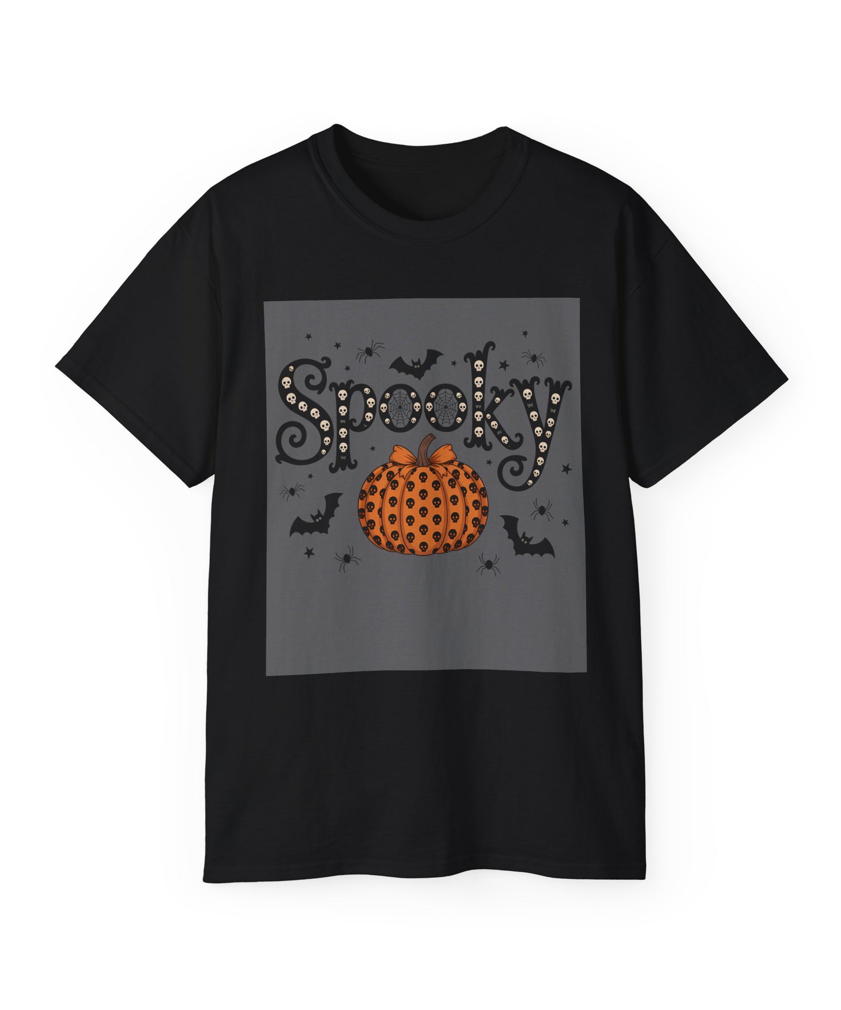 Spooky Skull Pumpkin Halloween T-Shirt | Gallory Hive
