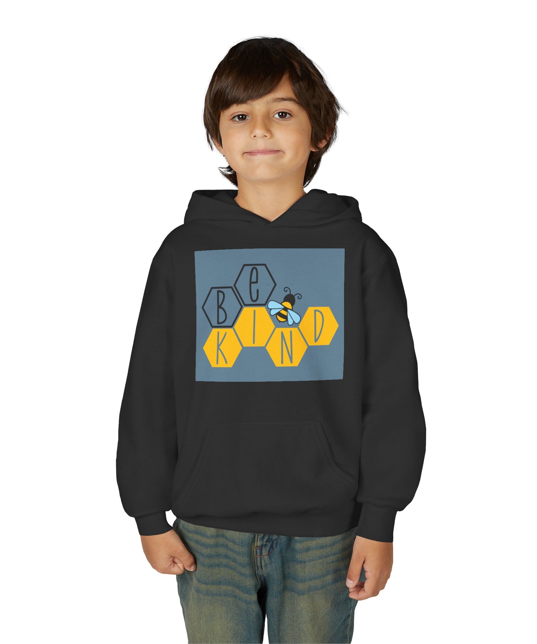 Unisex Kids Hoodie – Bee Kind & Cozy | Gallory Hive