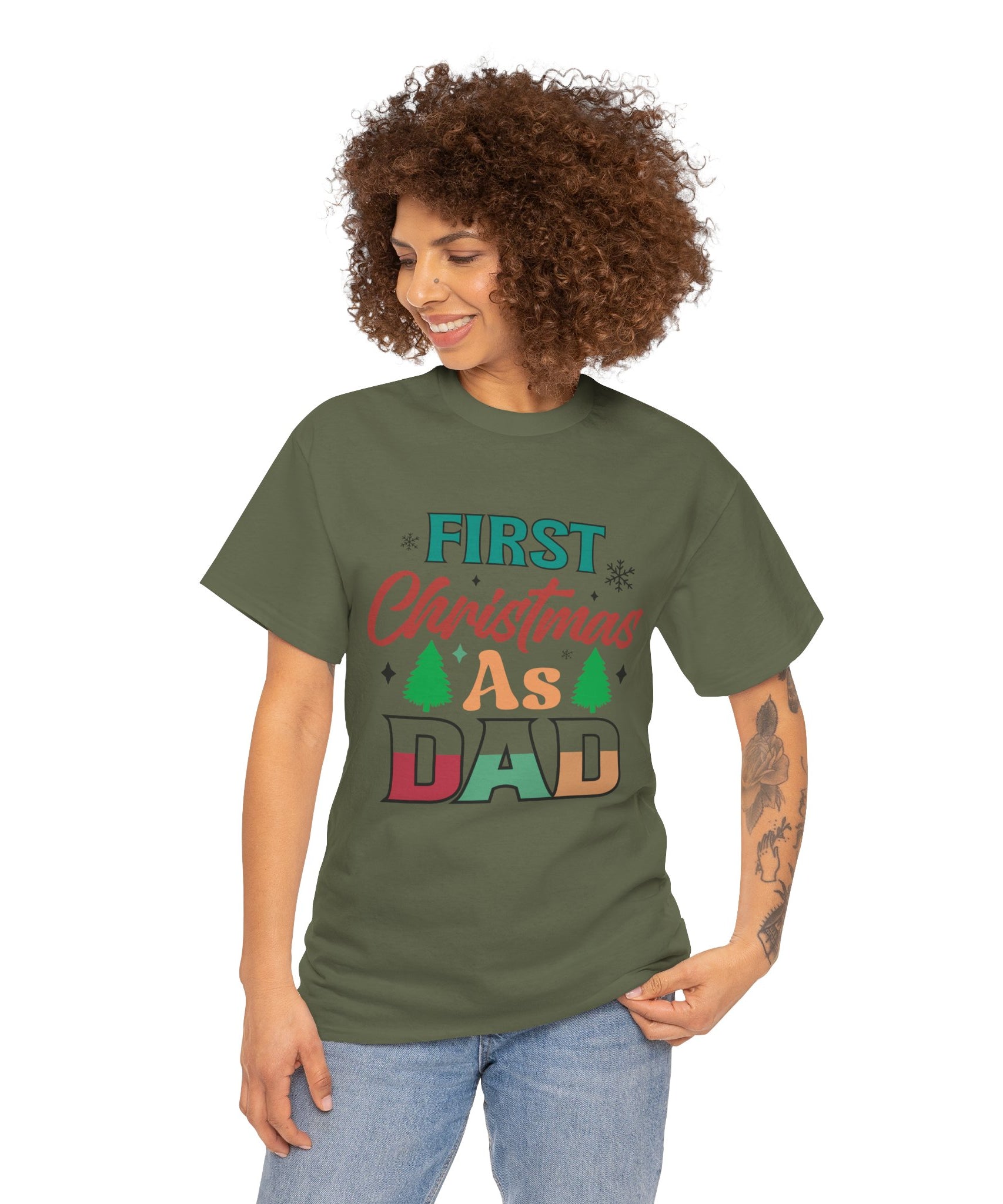First Christmas as Dad T-Shirt | Gallory Hive