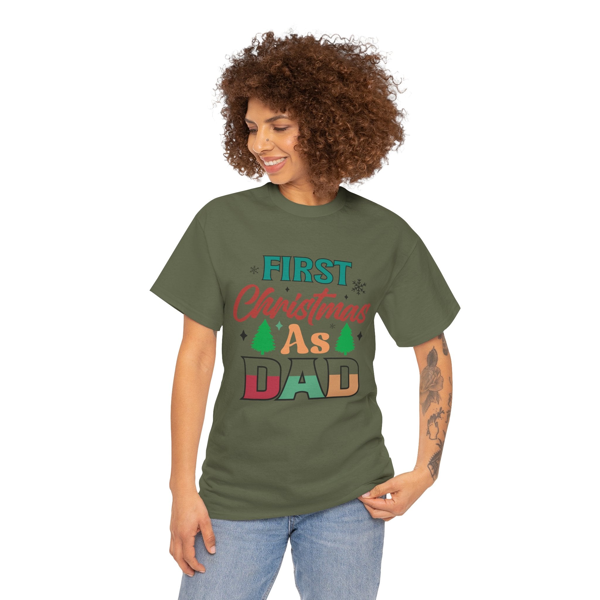 First Christmas as Dad T-Shirt | Gallory Hive