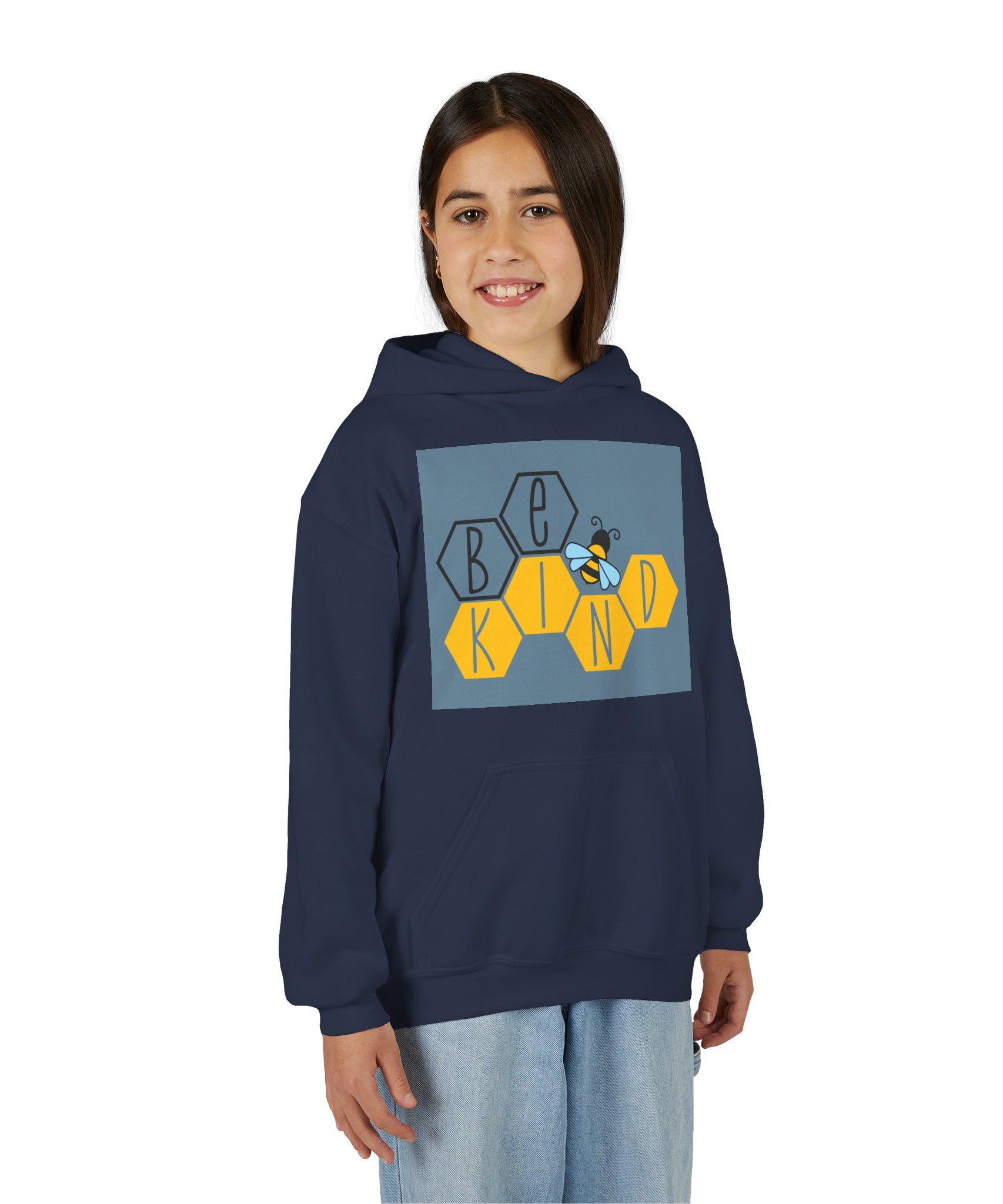 Unisex Kids Hoodie – Bee Kind & Cozy