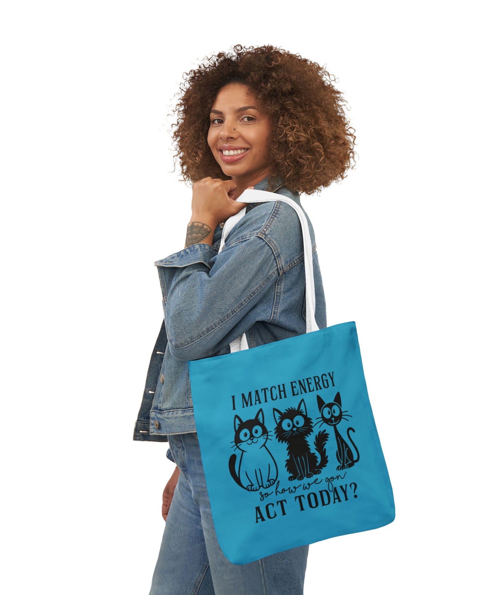 Cute Turquoise Canvas Tote – Reusable Bag