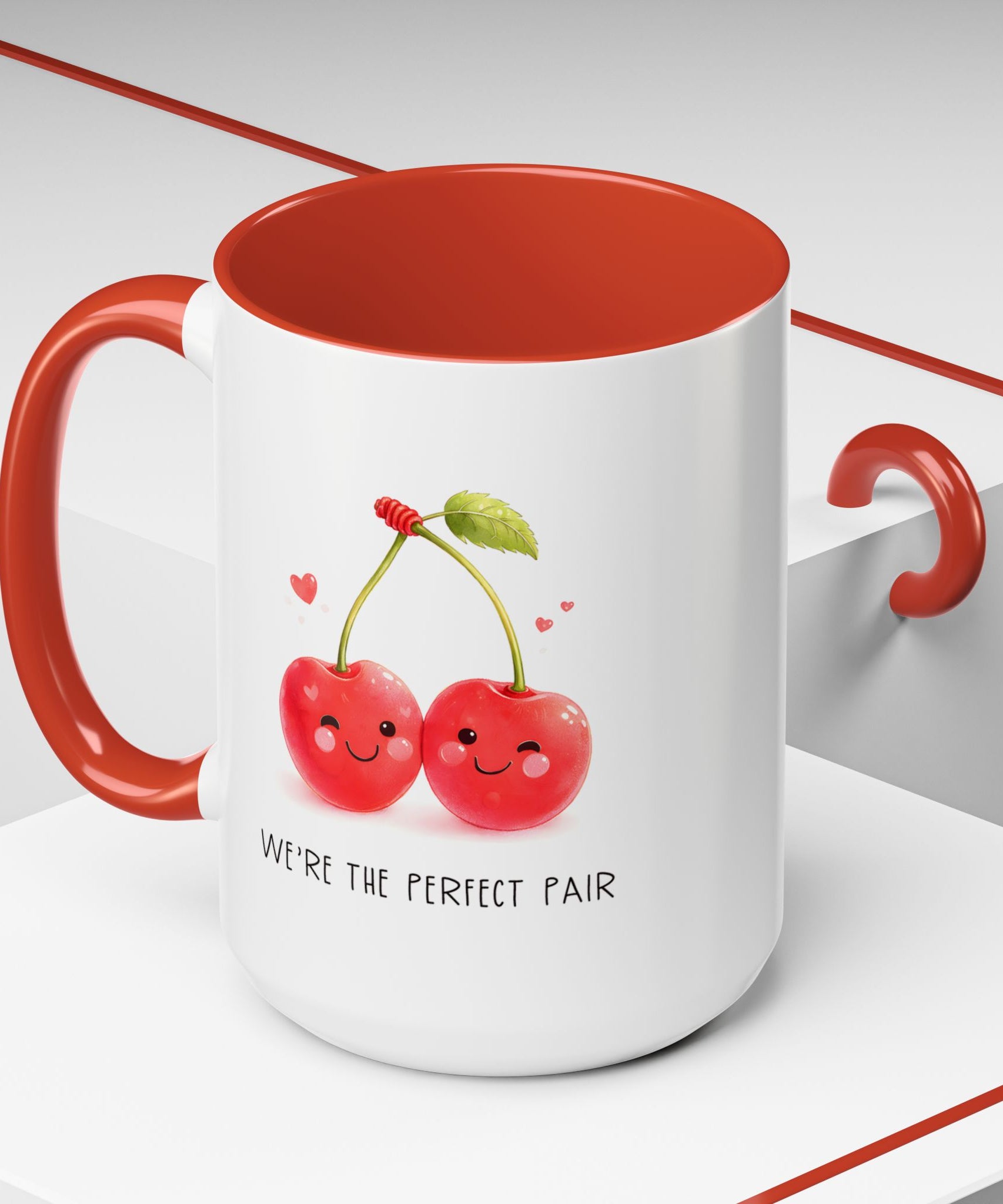 Funny Cherry Couple Ceramic Coffee Mug | Gallory Hive