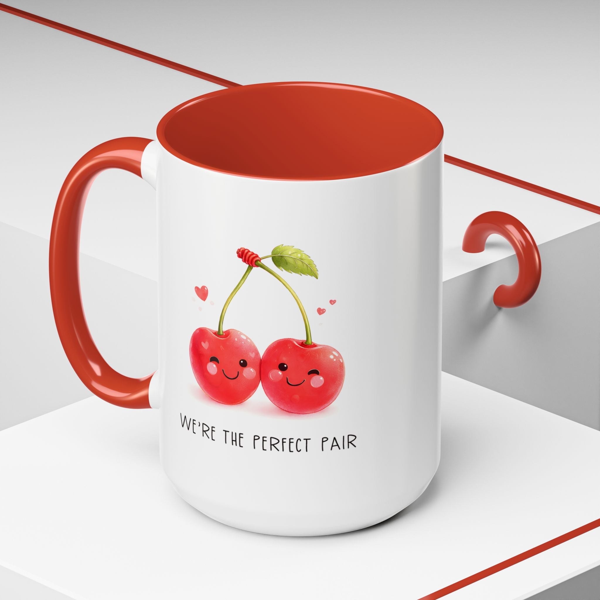 Funny Cherry Couple Ceramic Coffee Mug | Gallory Hive