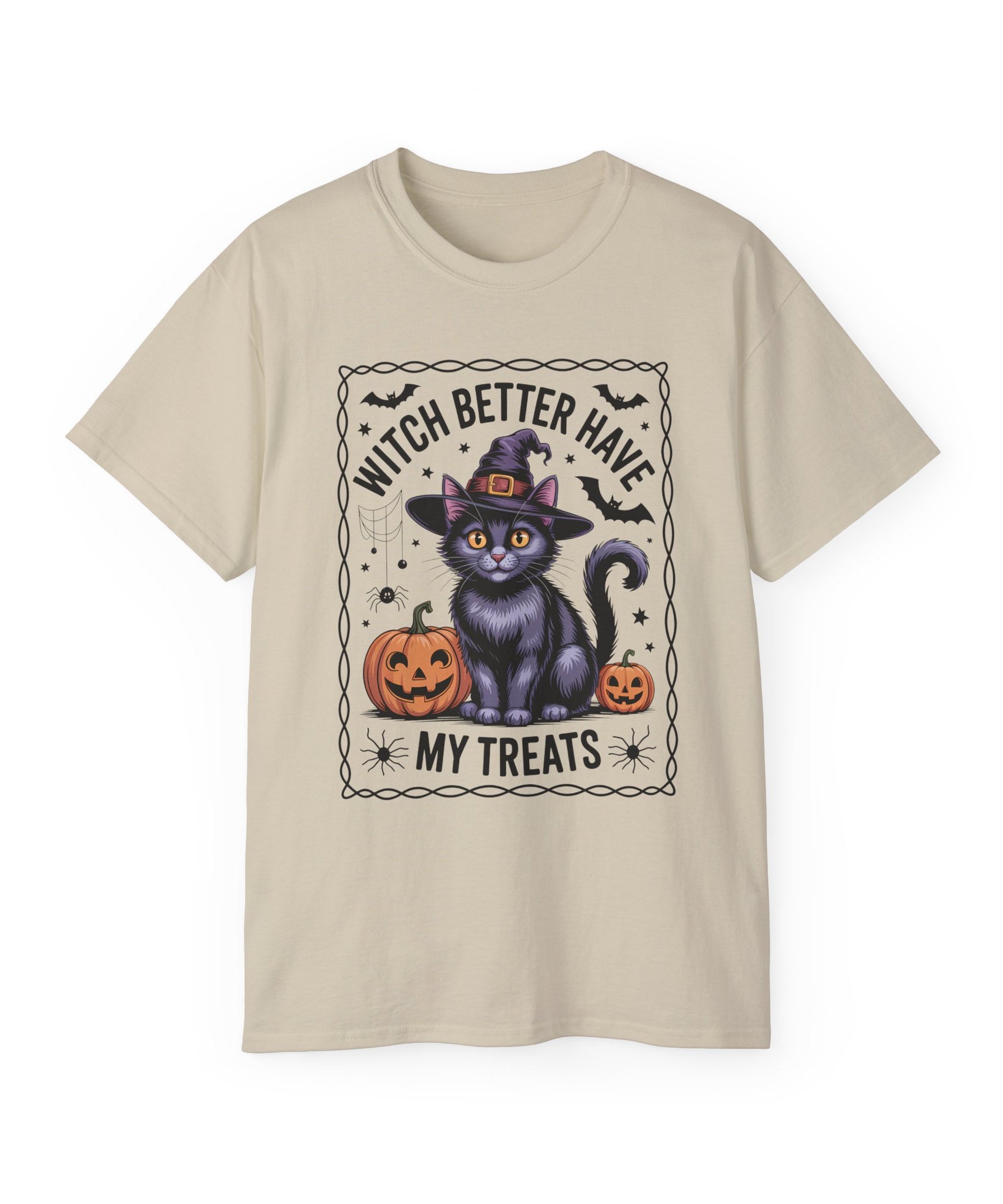 Spooky Witch Cat Tee - Halloween Season Wear | Gallory Hive