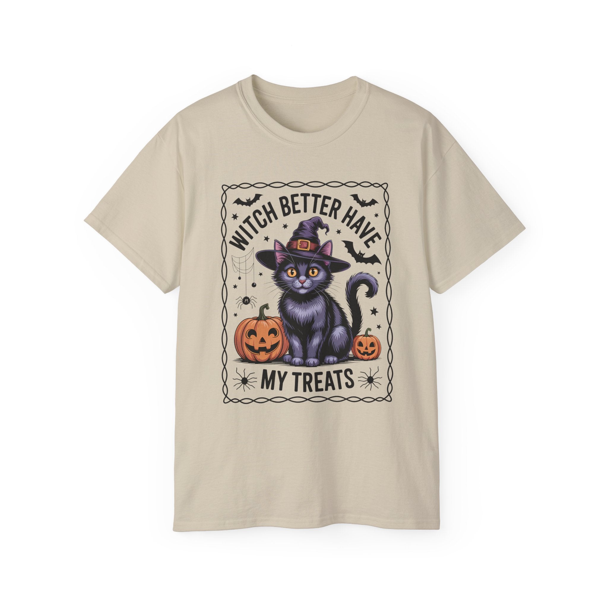 Spooky Witch Cat Tee - Halloween Season Wear | Gallory Hive