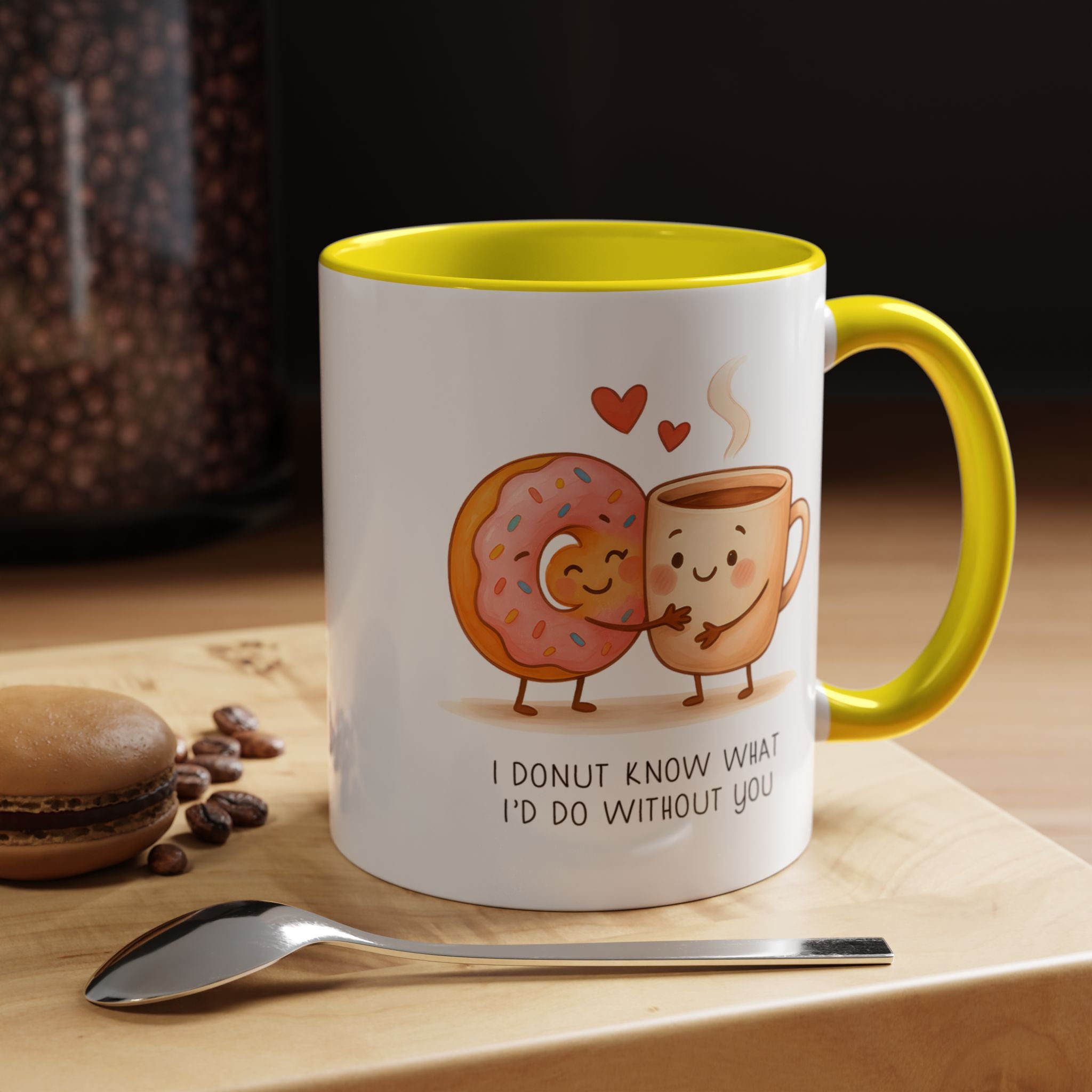 Cute Donut and Coffee Love Ceramic Mug | Gallory Hive