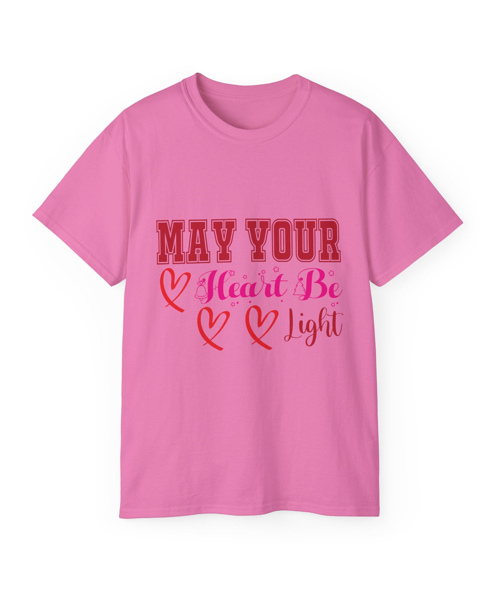 May Your Heart Be Light Christmas T-Shirt | Gallory Hive