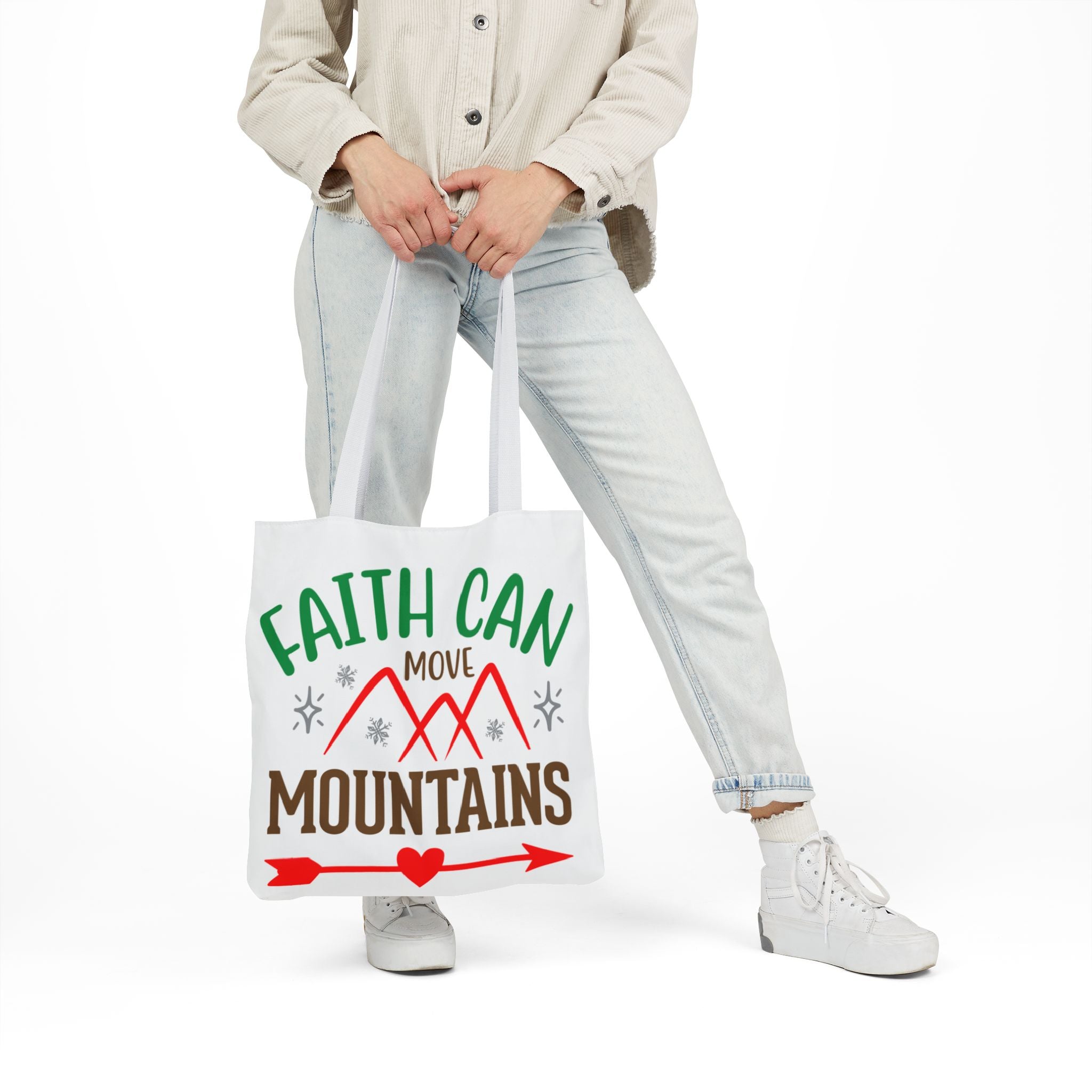 Inspirational Quote Canvas Polyester Tote