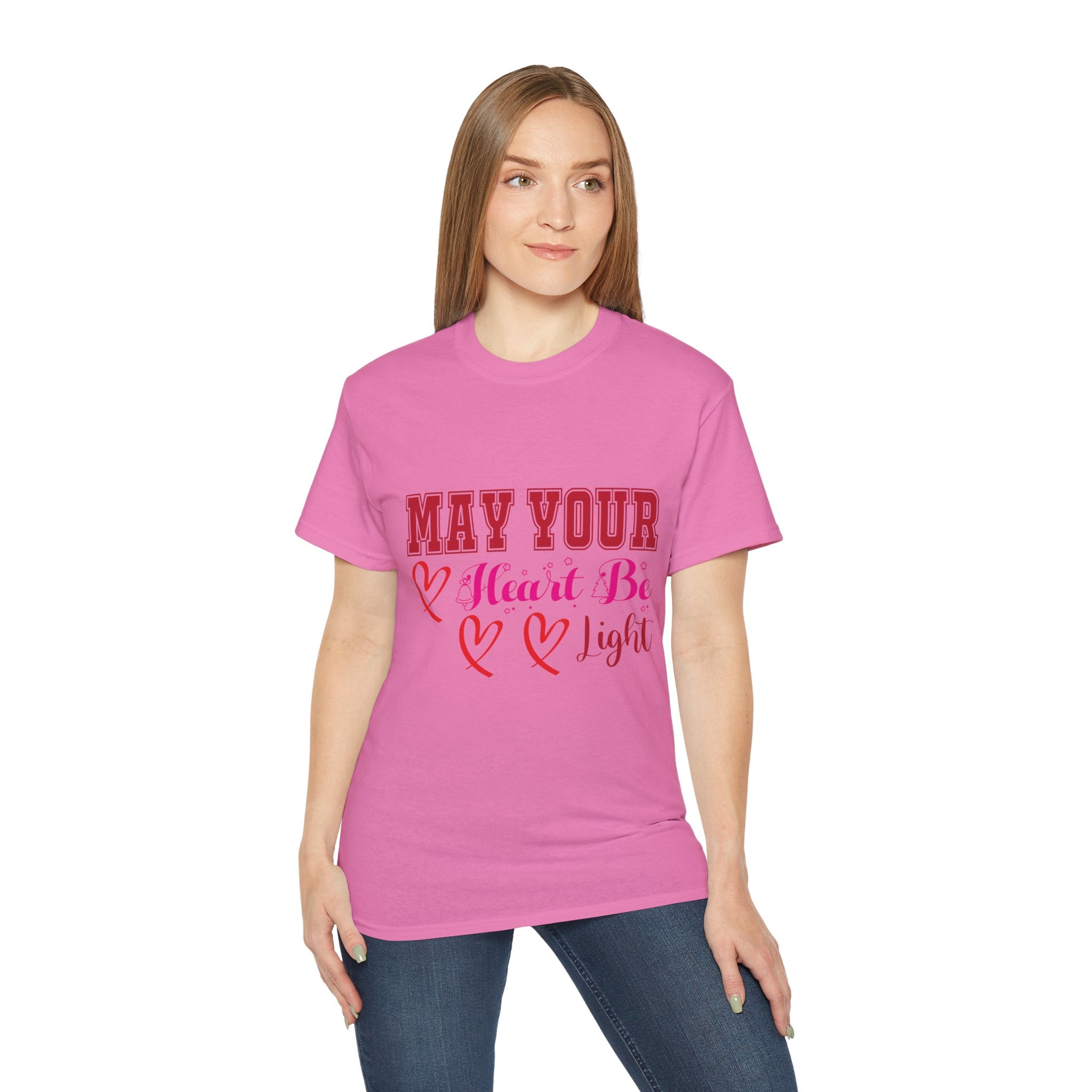 May Your Heart Be Light Christmas T-Shirt | Gallory Hive