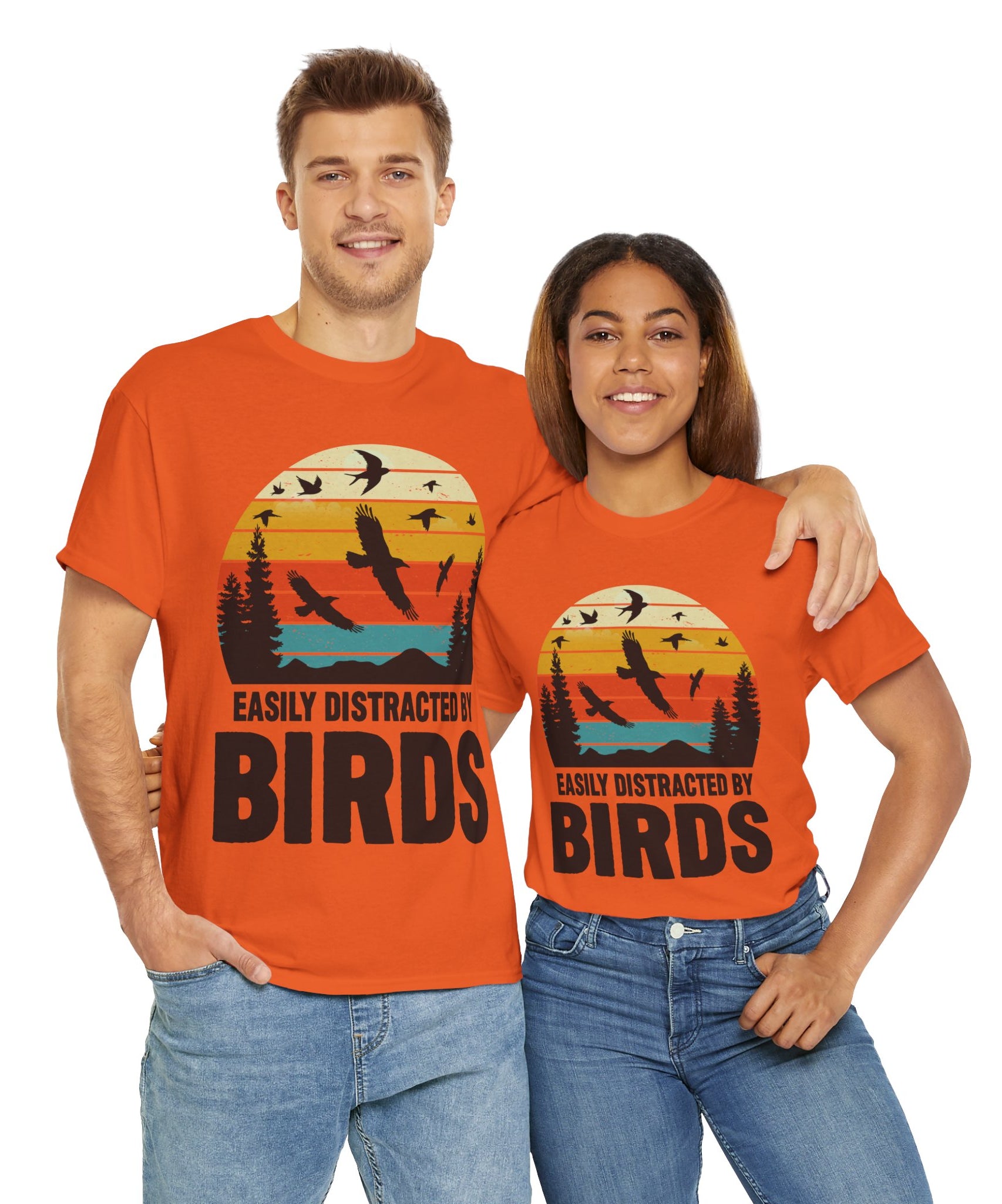 Retro Birds Lover Tee - Distracted Design