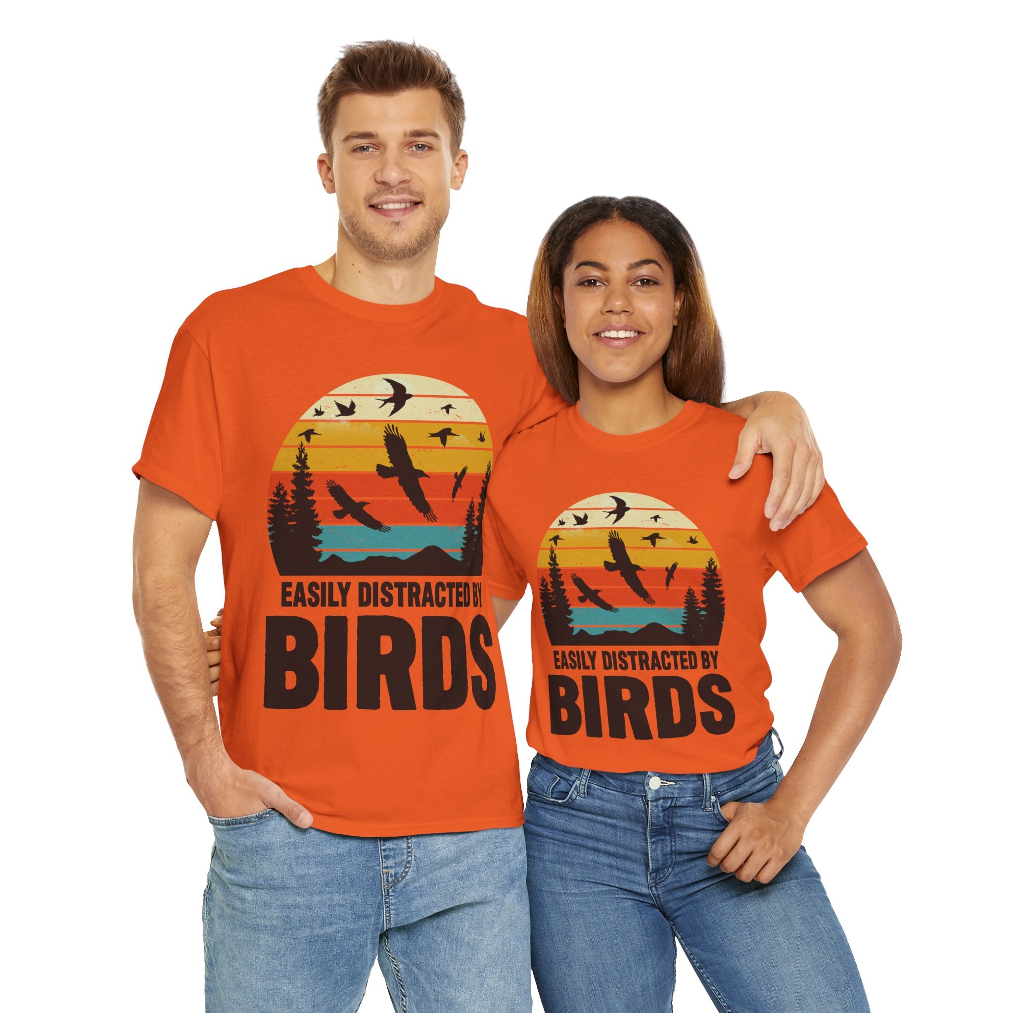 Retro Birds Lover Tee - Distracted Design