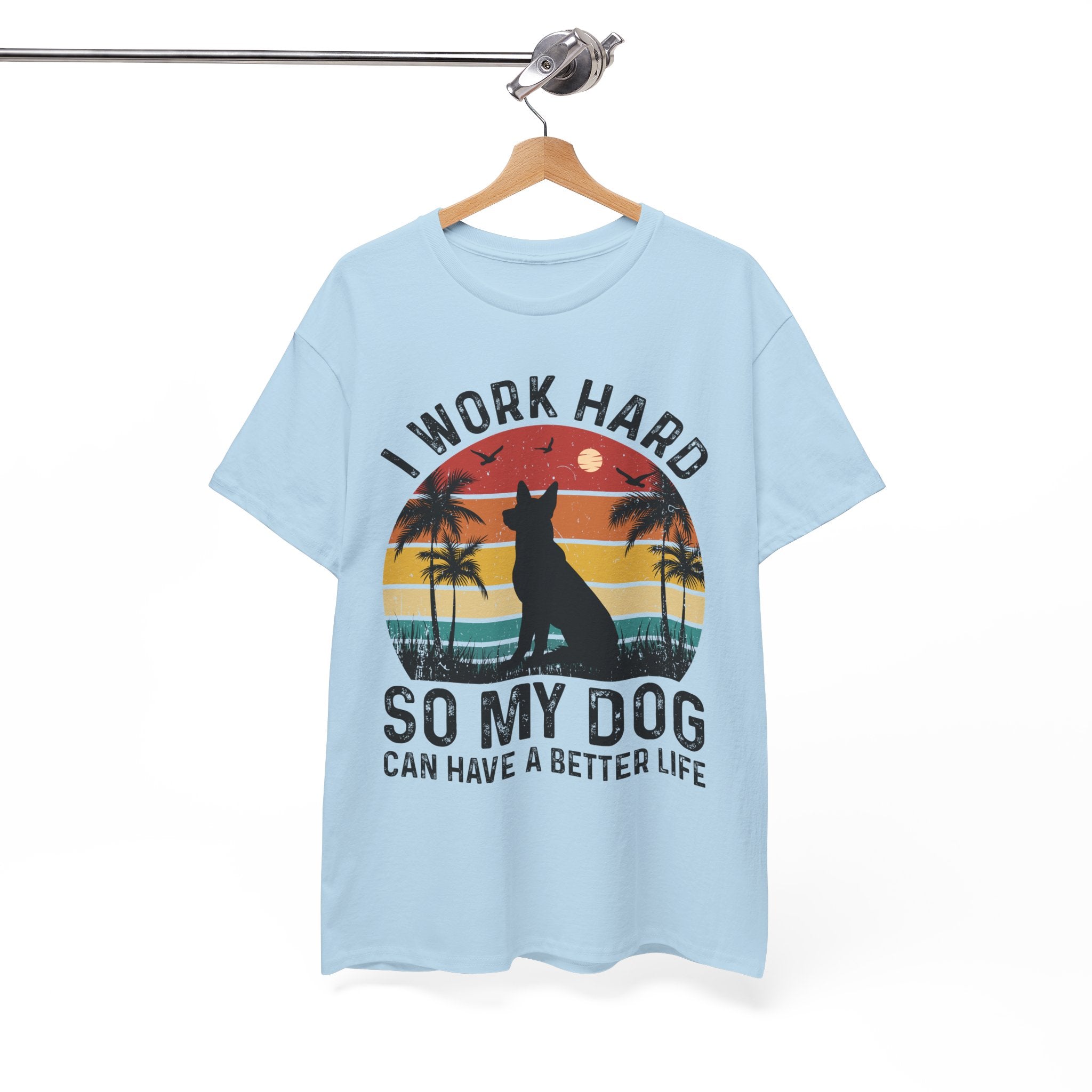 Retro Dog Lover Tee - Work Hard for My Pet