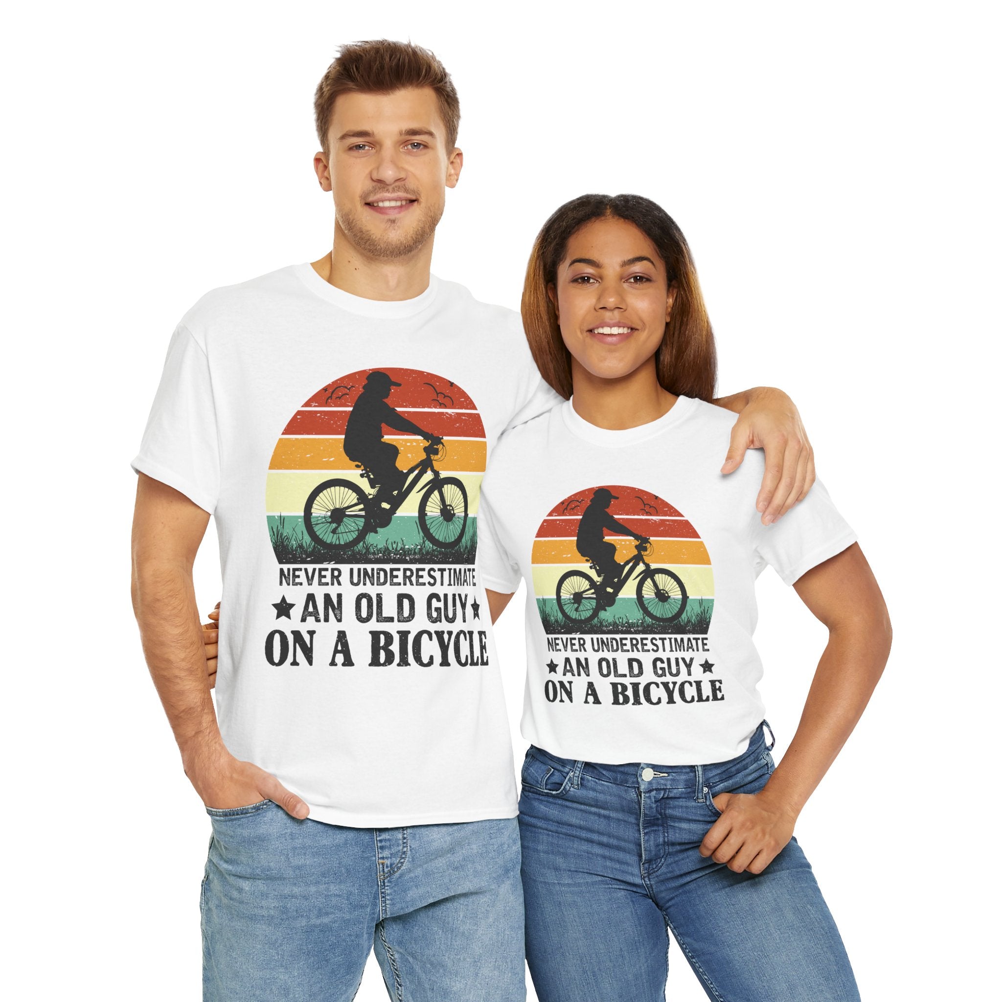 Retro Old Guy On Bicycle Shirt