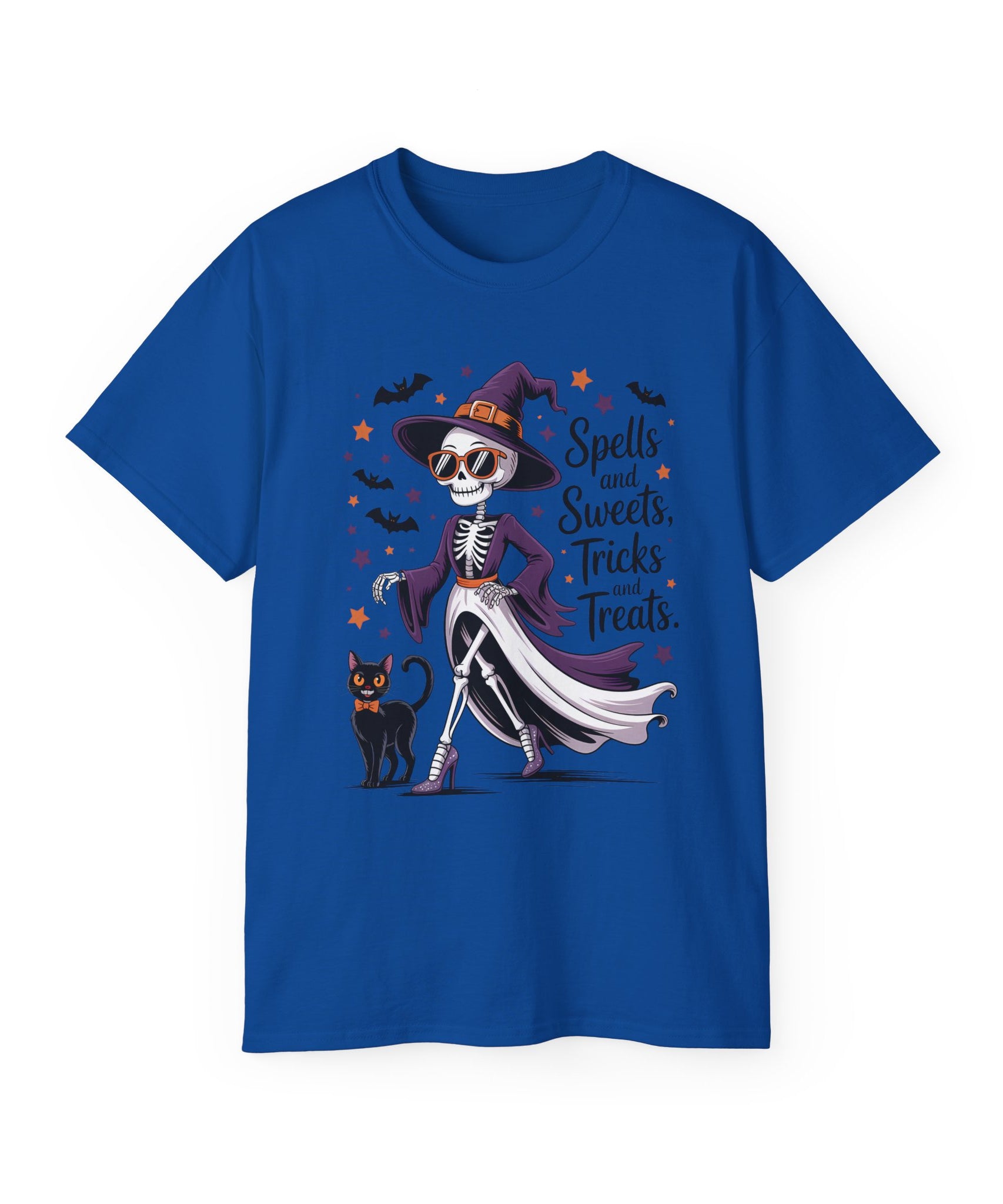 Spooky Skeleton Halloween Witch T-Shirt