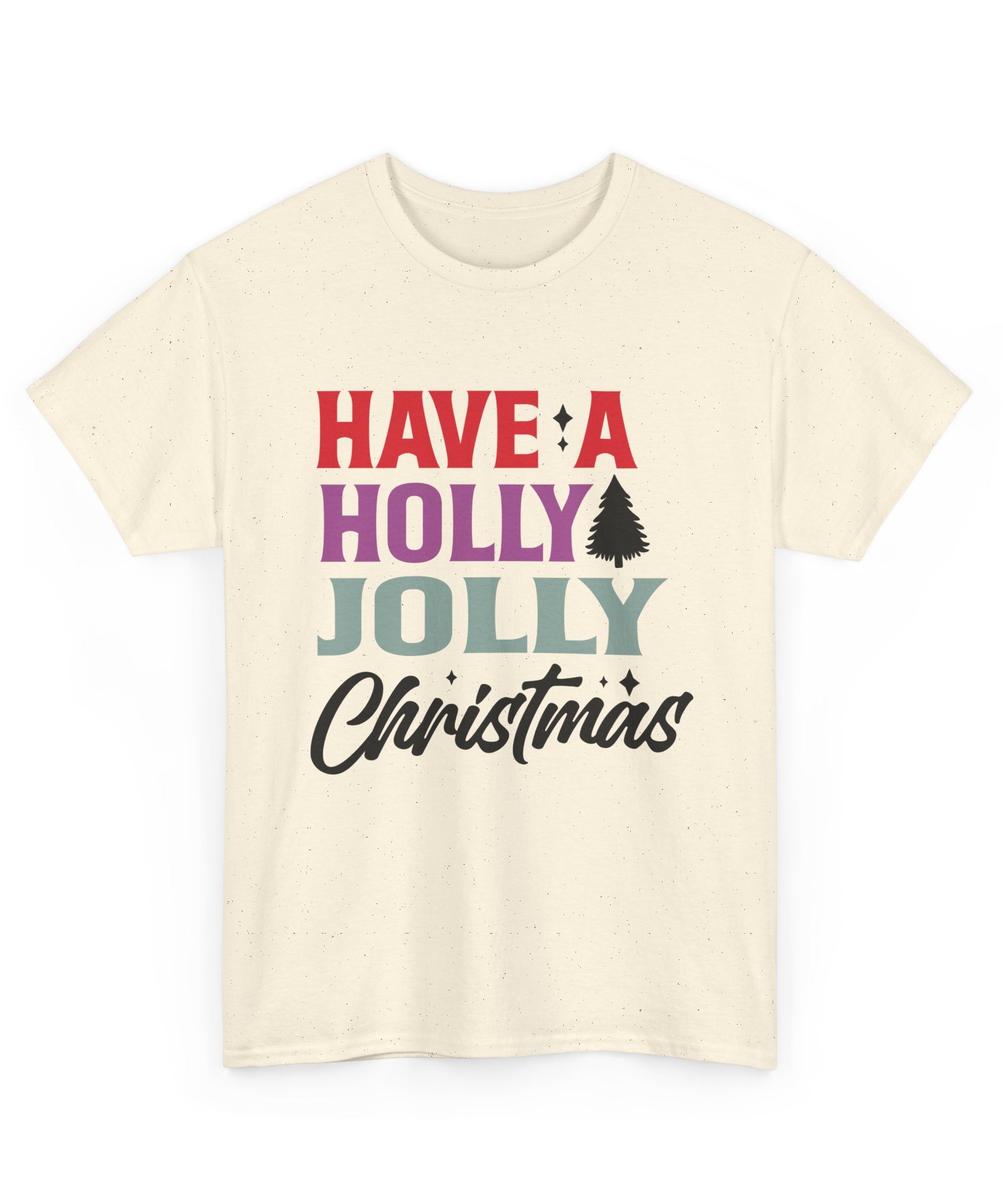 Festive Holly Jolly Christmas Graphic Tee | Gallory Hive